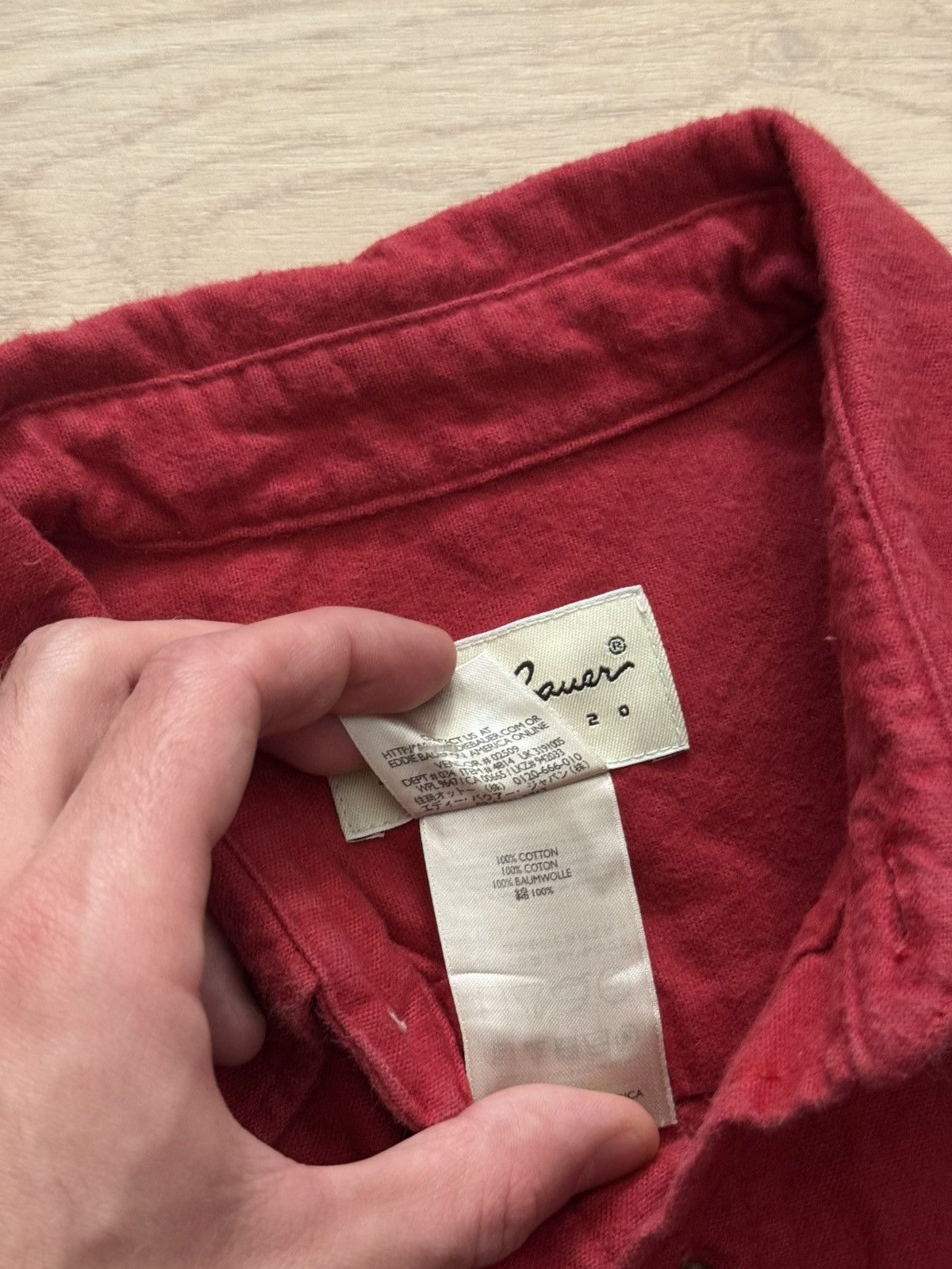 Eddie Bauer Vintage 00’s Eddie Bauer USA Red Flannel Shirt Size US L / EU 52-54 / 3 - 5 Thumbnail