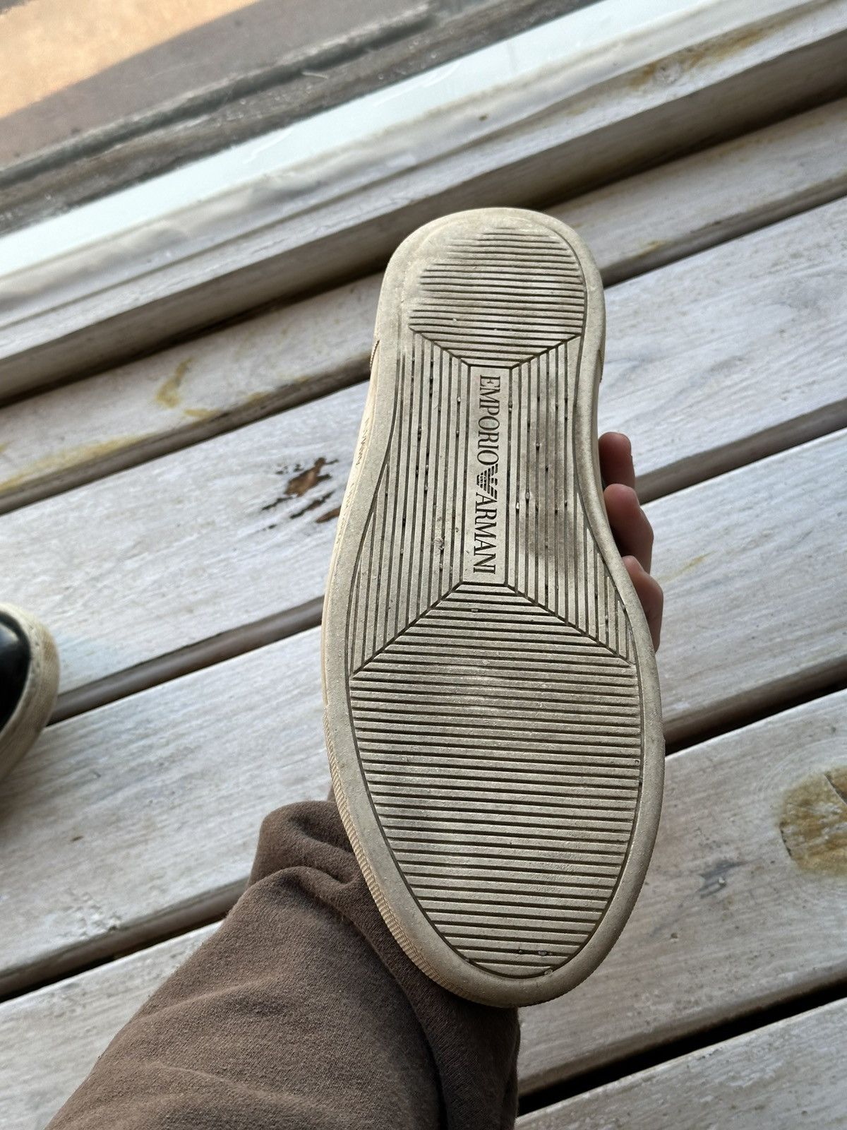 Designer × Emporio Armani × Giorgio Armani 🚨ARMANI BLACK SHOES MINIMALISM SNEAKERS MONOGRAM LUXURY Size US 6 / EU 39 - 12 Thumbnail