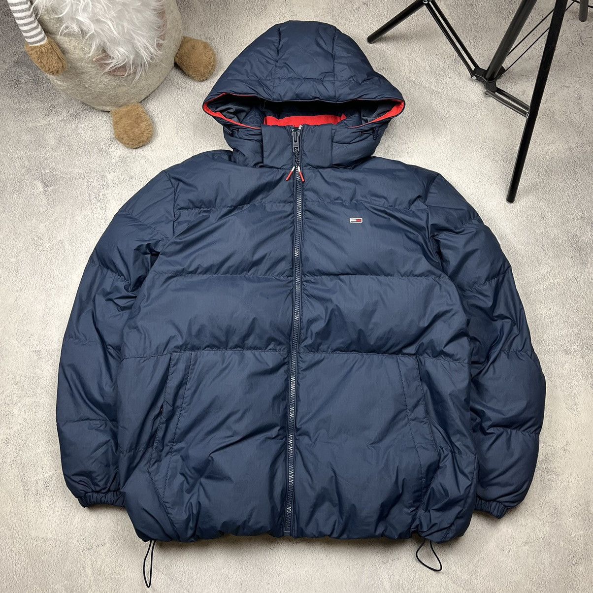 image of Archival Clothing x Tommy Hilfiger Vintage Tommy Jeans 90`s Y2K Puffer Jacket in Blue (Size 2XL)