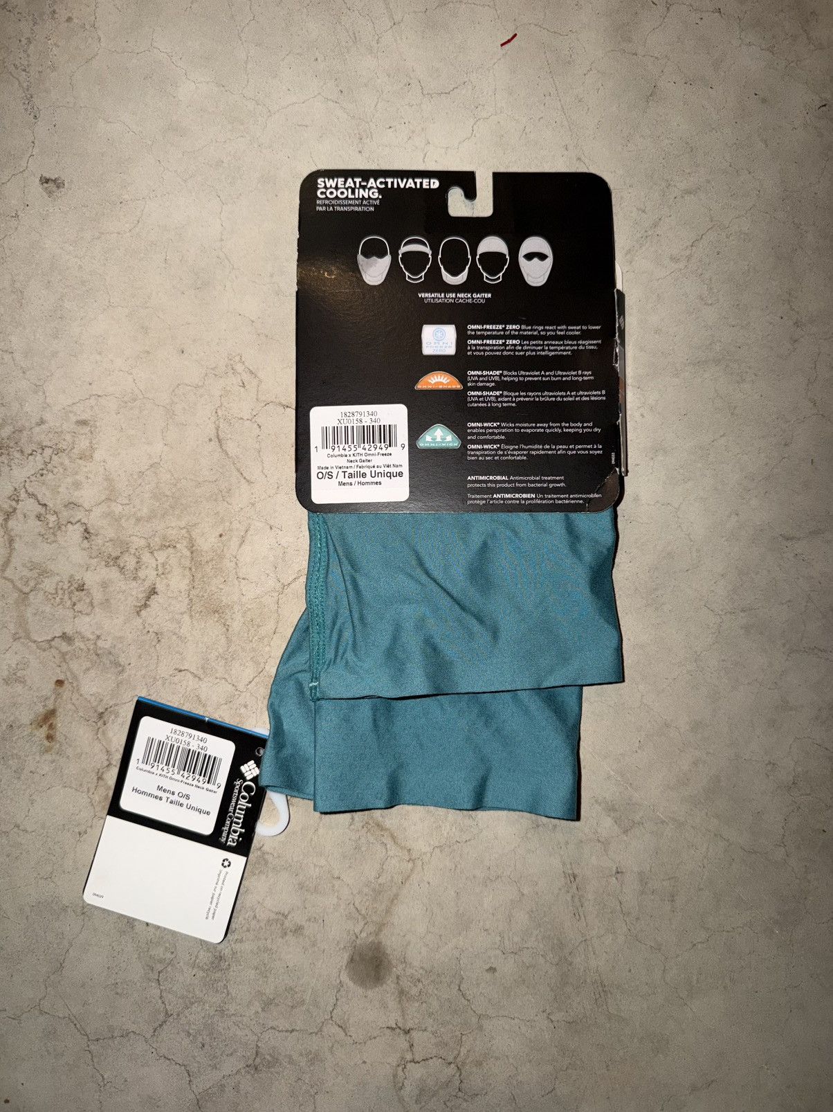 Columbia × Kith NWT Kith x Columbia Omni-Freeze Zero Neck Gaiter Teal 2018 Size ONE SIZE - 3 Thumbnail