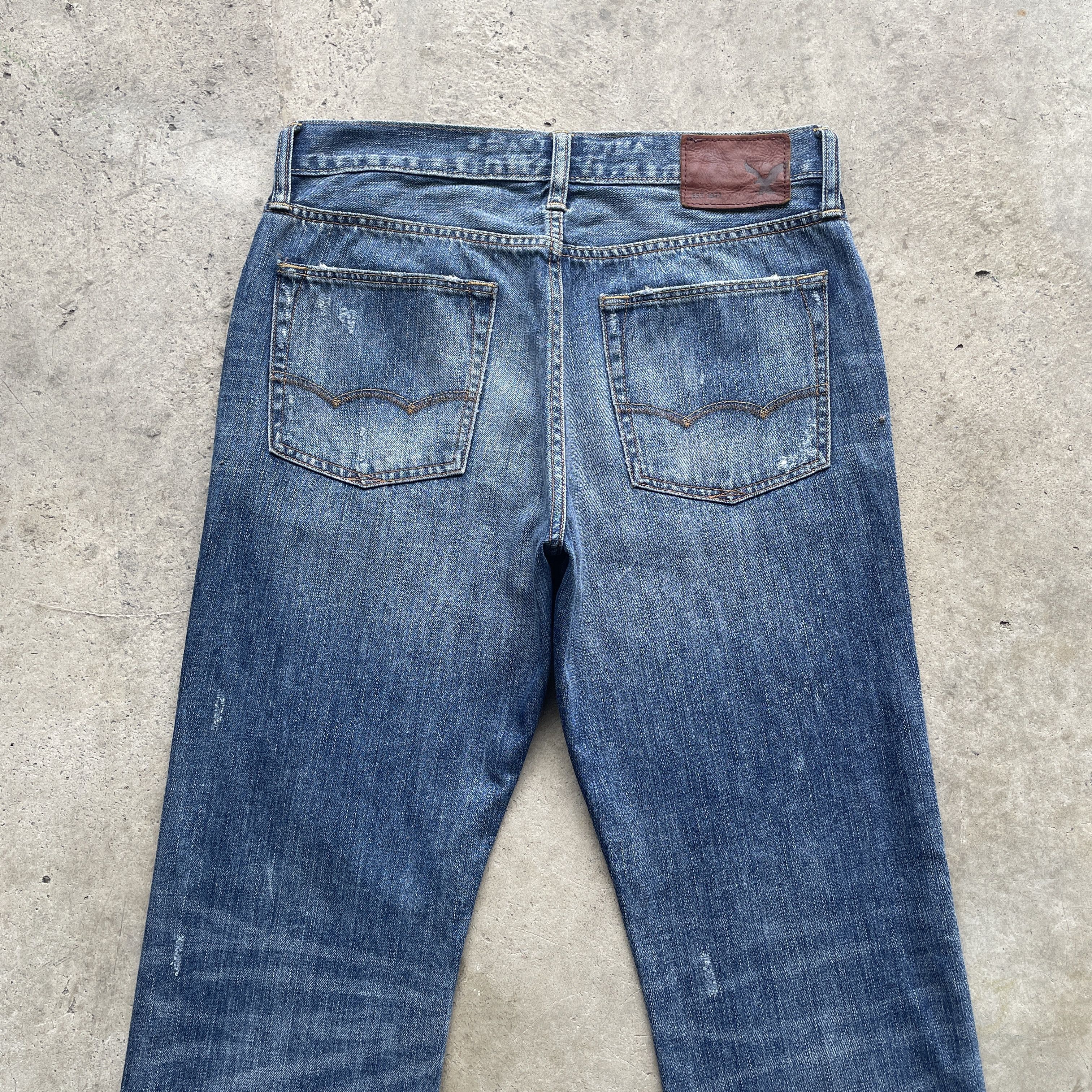 American Eagle Outfitters W32 VINTAGE AMERICAN EAGLE JEANS DISTRESSED FADED PANTS Size US 32 / EU 48 - 9 Thumbnail