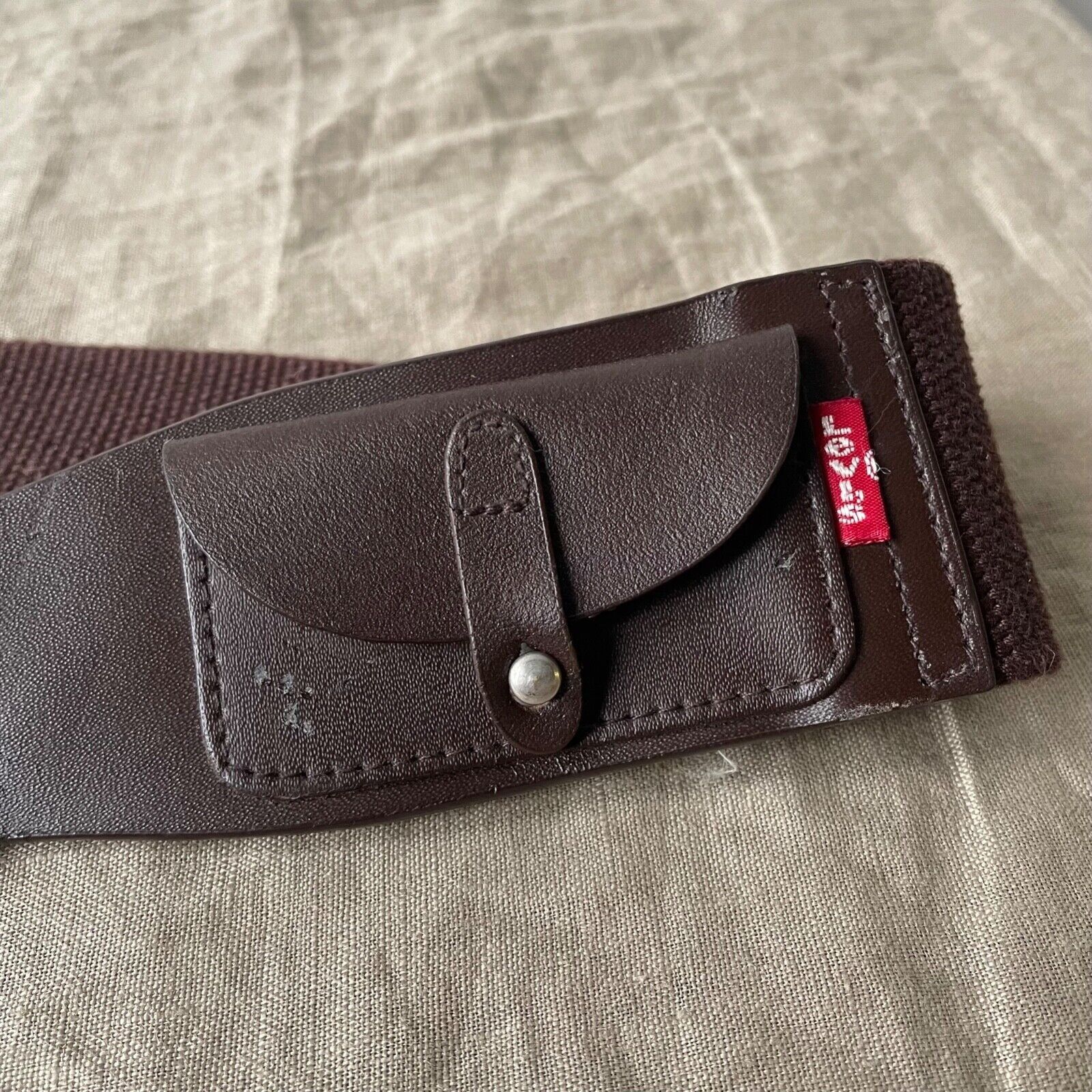 Levi's Levi's Y2K Vintage Archive Leather Cotton Wide Belt Size ONE SIZE - 2 Thumbnail
