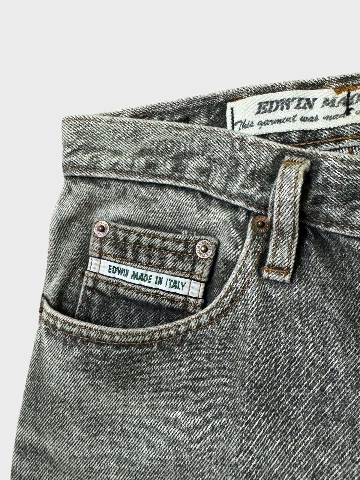 Edwin × Hysteric Glamour × If Six Was Nine VINTAGE EDWIN ITALY DISTRESSED JEANS RARE Size US 27 - 10 Thumbnail