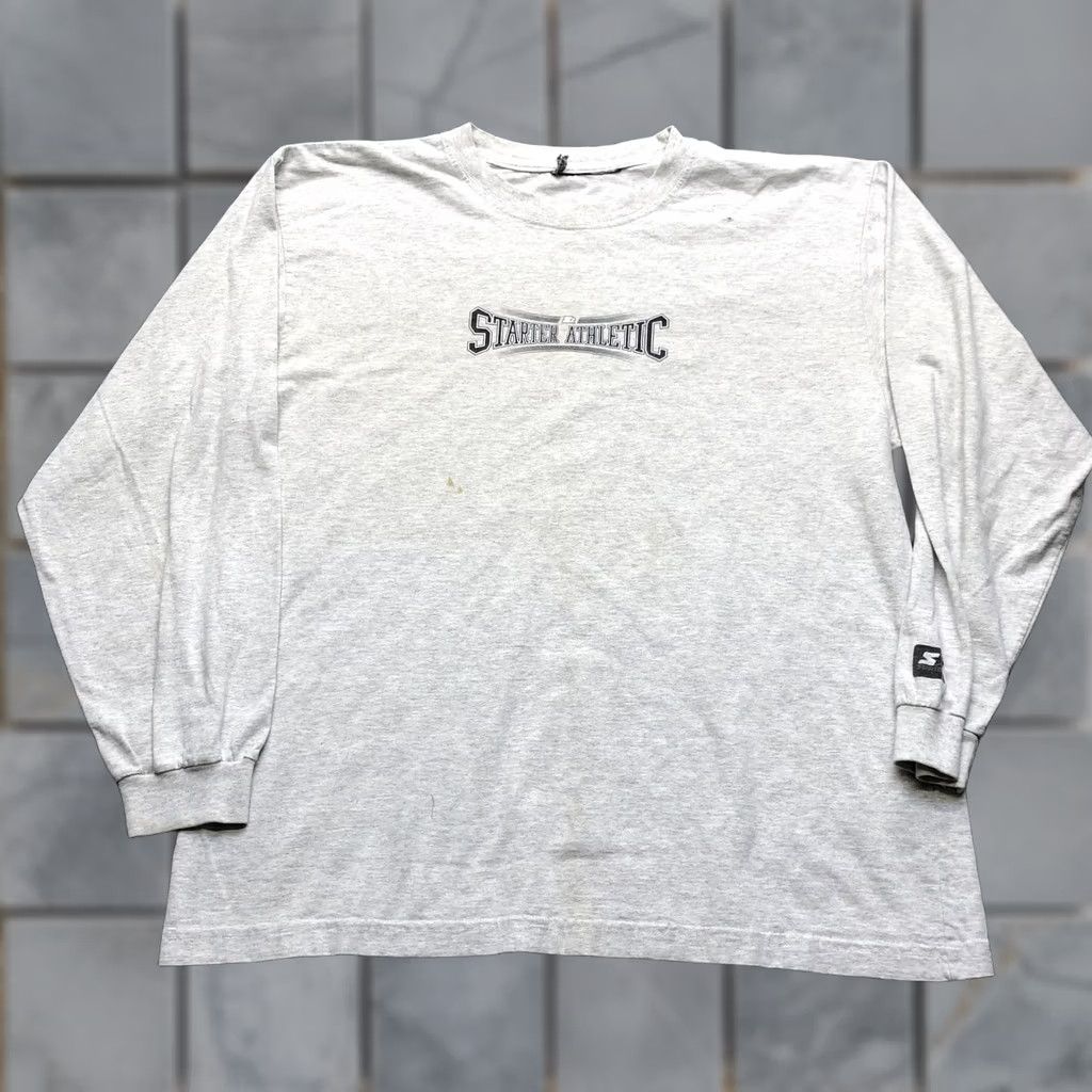 Starter Starter Shirt Mens XL Gray Long Sleeve Athletic Logo Tee Crewneck Crew Neck Size US XL / EU 56 / 4 - 1 Thumbnail