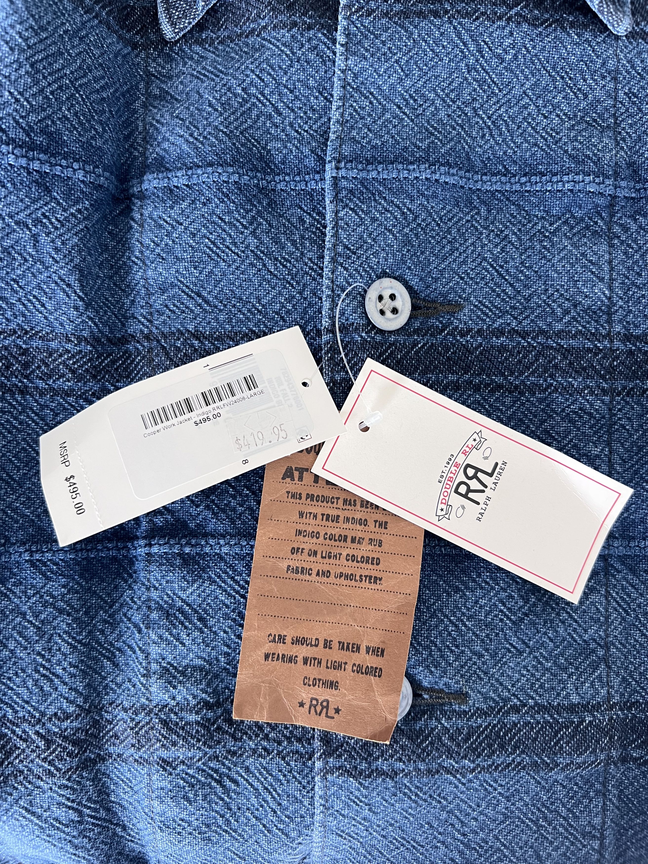 RRL Ralph Lauren RRL Ralph Lauren Cooper Work Jacket in Indigo Size US L / EU 52-54 / 3 - 9 Thumbnail