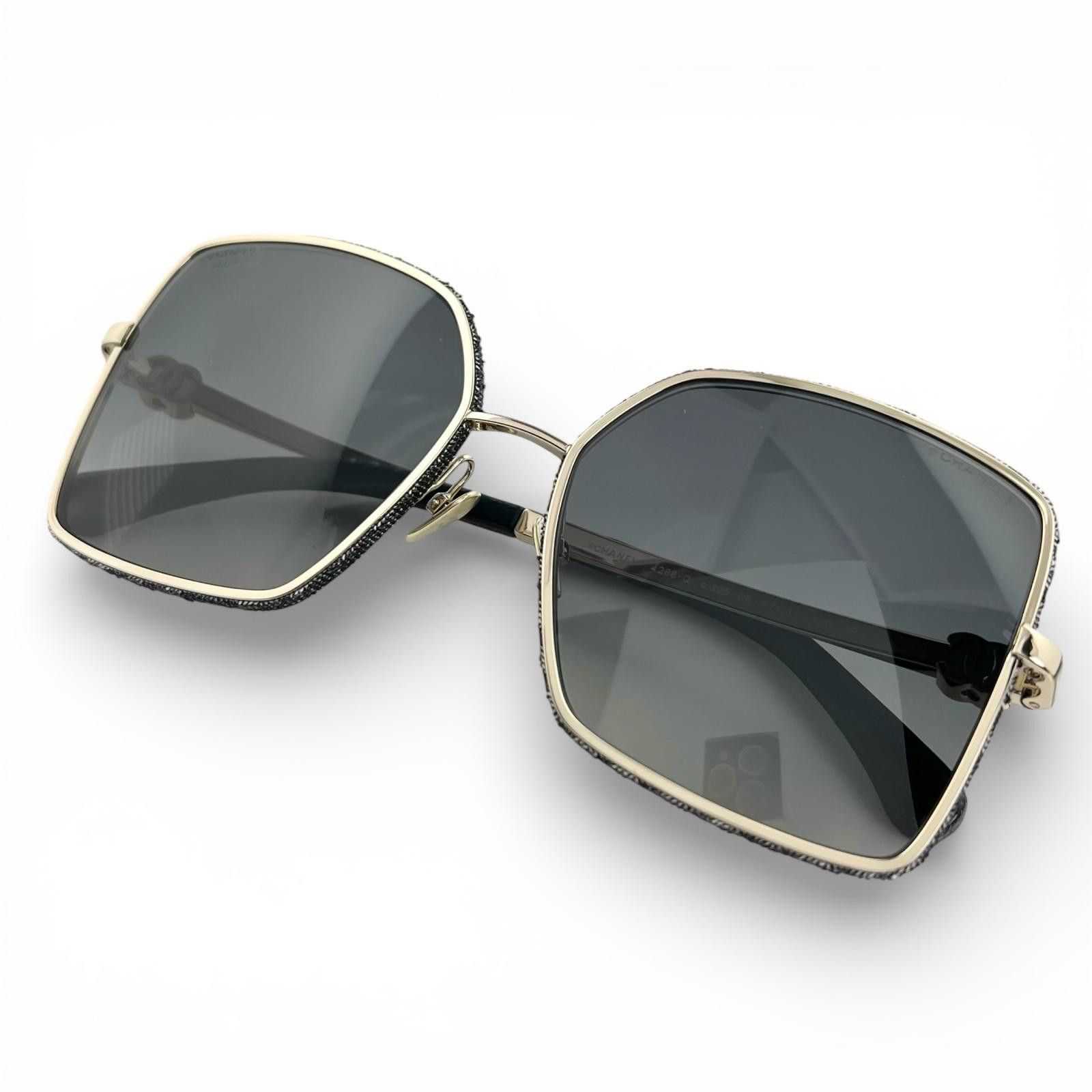Chanel Chanel Chanel COCO Mark Square Shape Sunglasses Textile Sunglasses 4288Q DUTY FREE for USA Size ONE SIZE - 1 Thumbnail