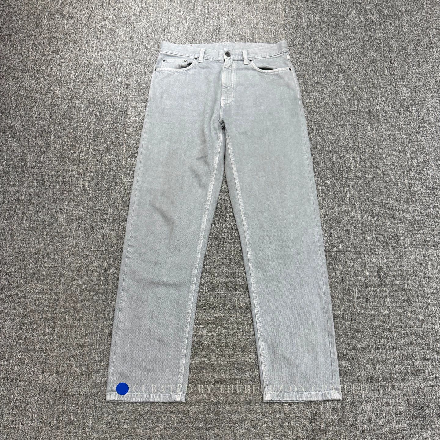 Ermenegildo Zegna Distressed Gray Wash Denim Jeans Size US 32 / EU 48 - 1 Thumbnail