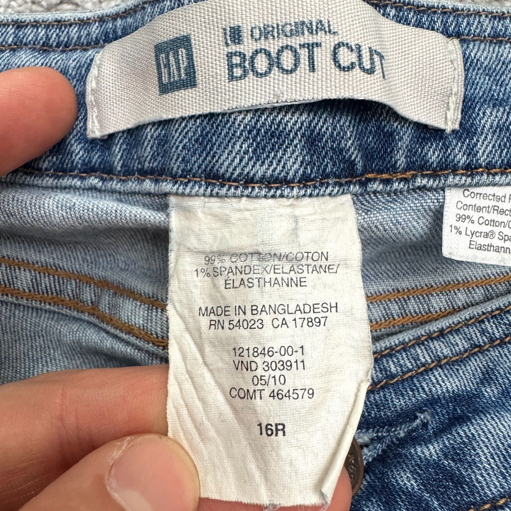 Gap Gap Jeans Womens Bootcut 34x29 Blue Medium Wash Mid Rise Y2K Casual 34in Waist 29in Inseam Regular Fit Denim Jeans Girls Women Size 38" / US 16 / IT 52 - 7 Thumbnail