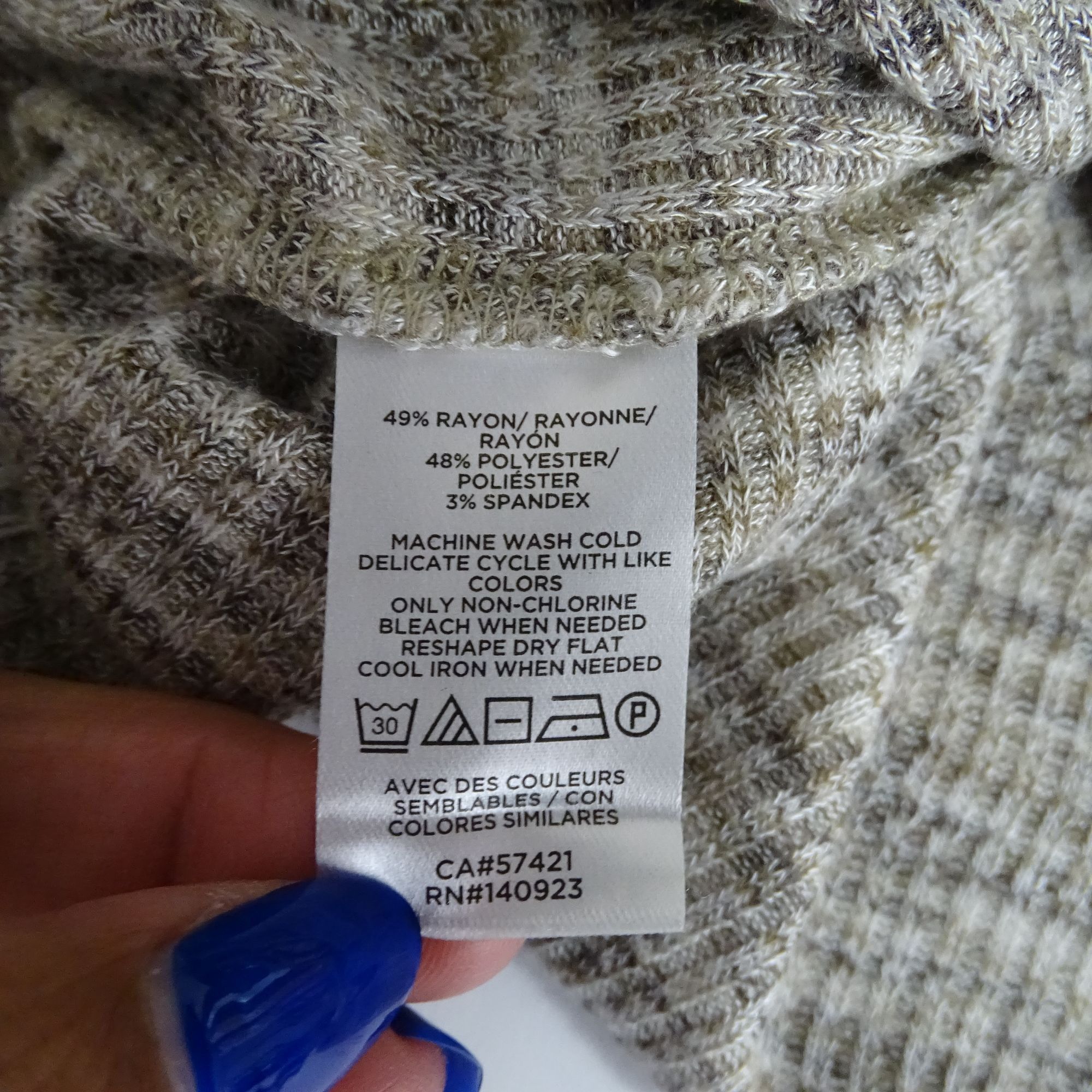 Loft Ann Taylor Loft Brown Cream Turtleneck Knit Top Size XS Size XS / US 0-2 / IT 36-38 - 5 Thumbnail
