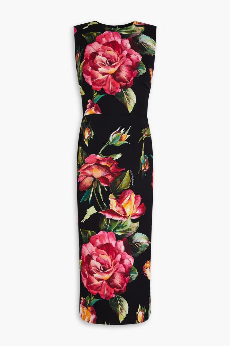 Dolce & Gabbana o1y0825 Sleeveless Midi Dress in Multicolor Size XL / US 12-14 / IT 48-50 - 1 Thumbnail