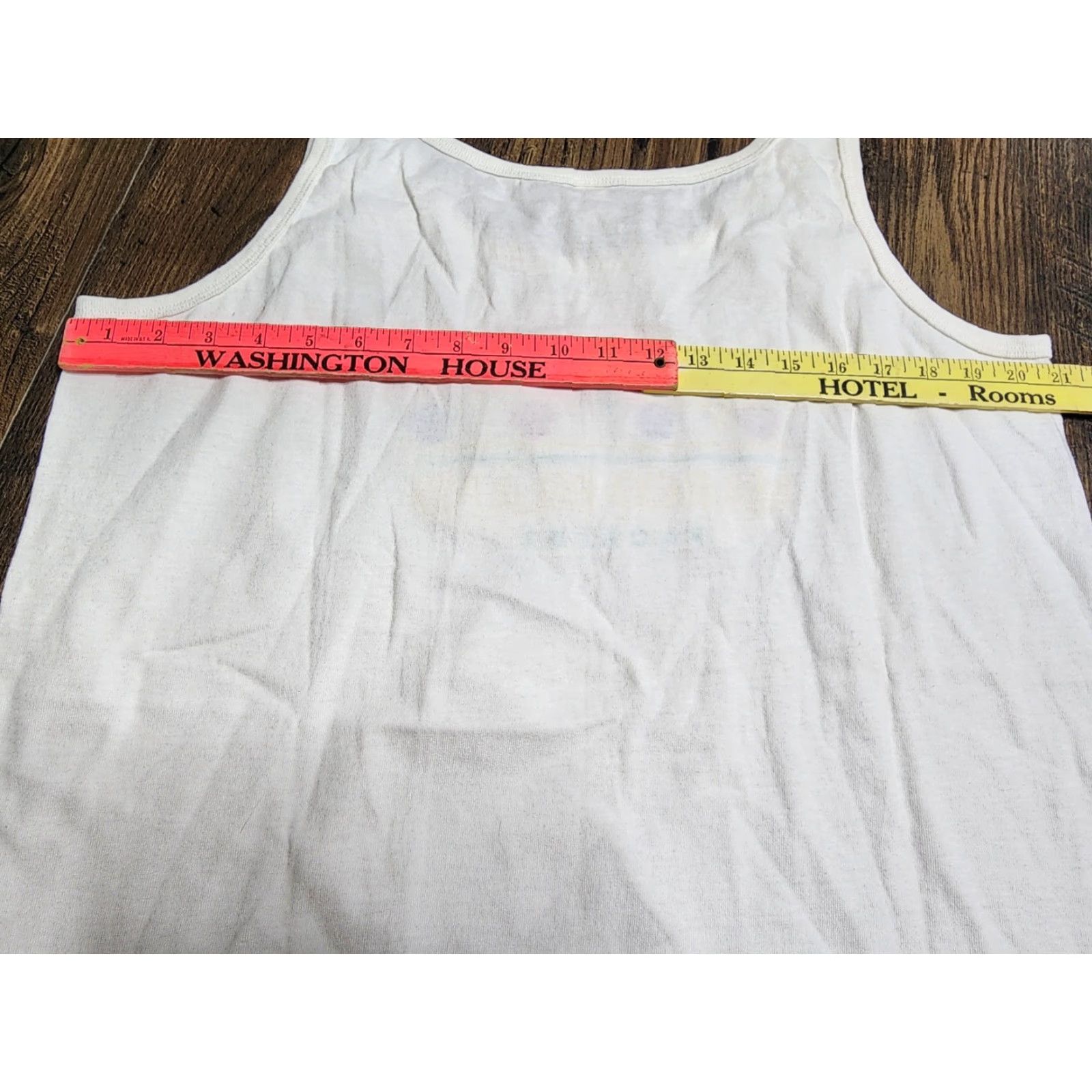 Anvil VINTAGE Womens Tank Top L White Embroidered Souvenir Marco Island 90s Retro Sleeveless Scoop Neck Size L / US 10 / IT 46 - 4 Thumbnail