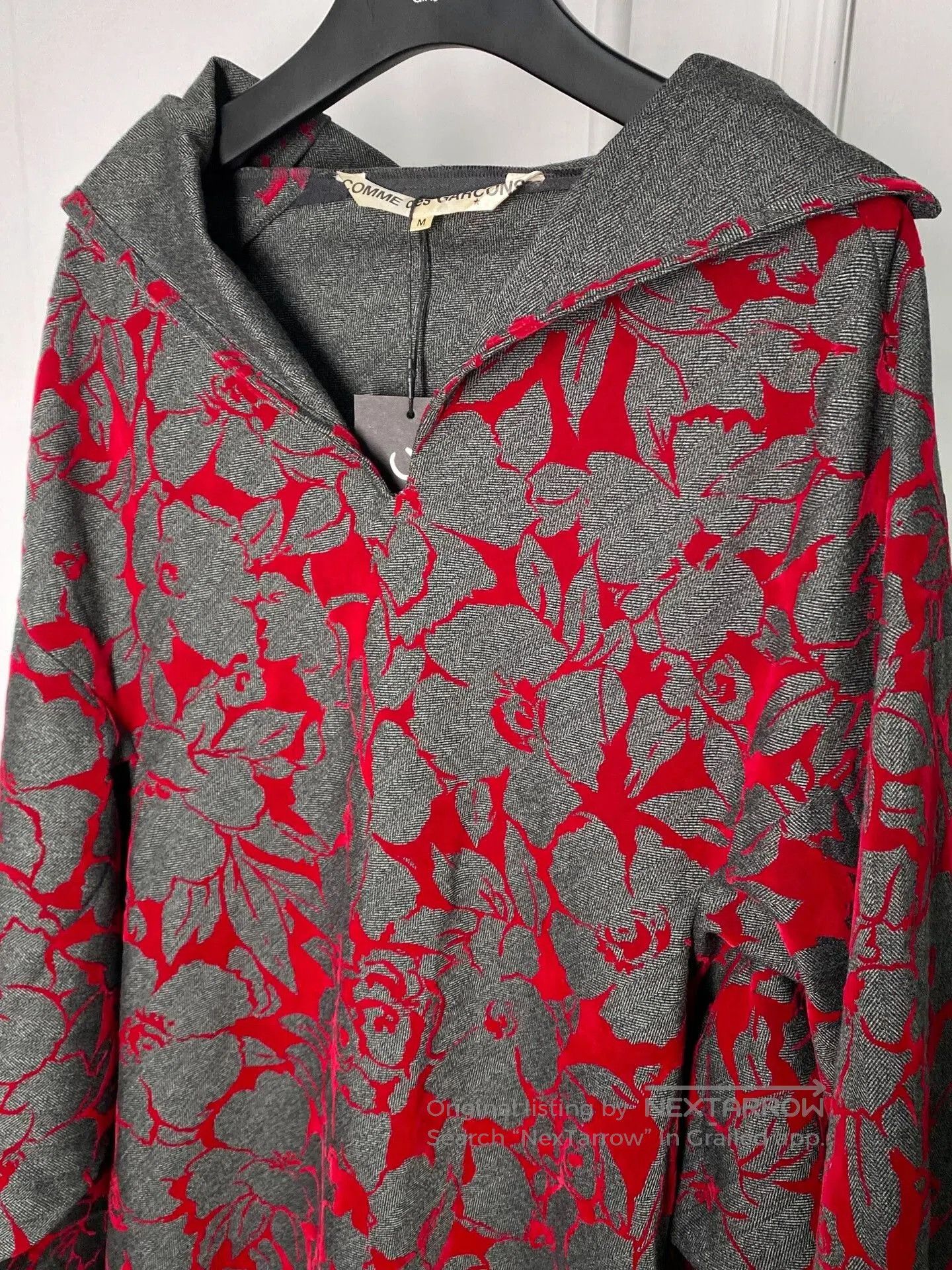 Comme des Garcons comme des garçons gray and red hoodie dress. Size US M / EU 48-50 / 2 - 2 Thumbnail