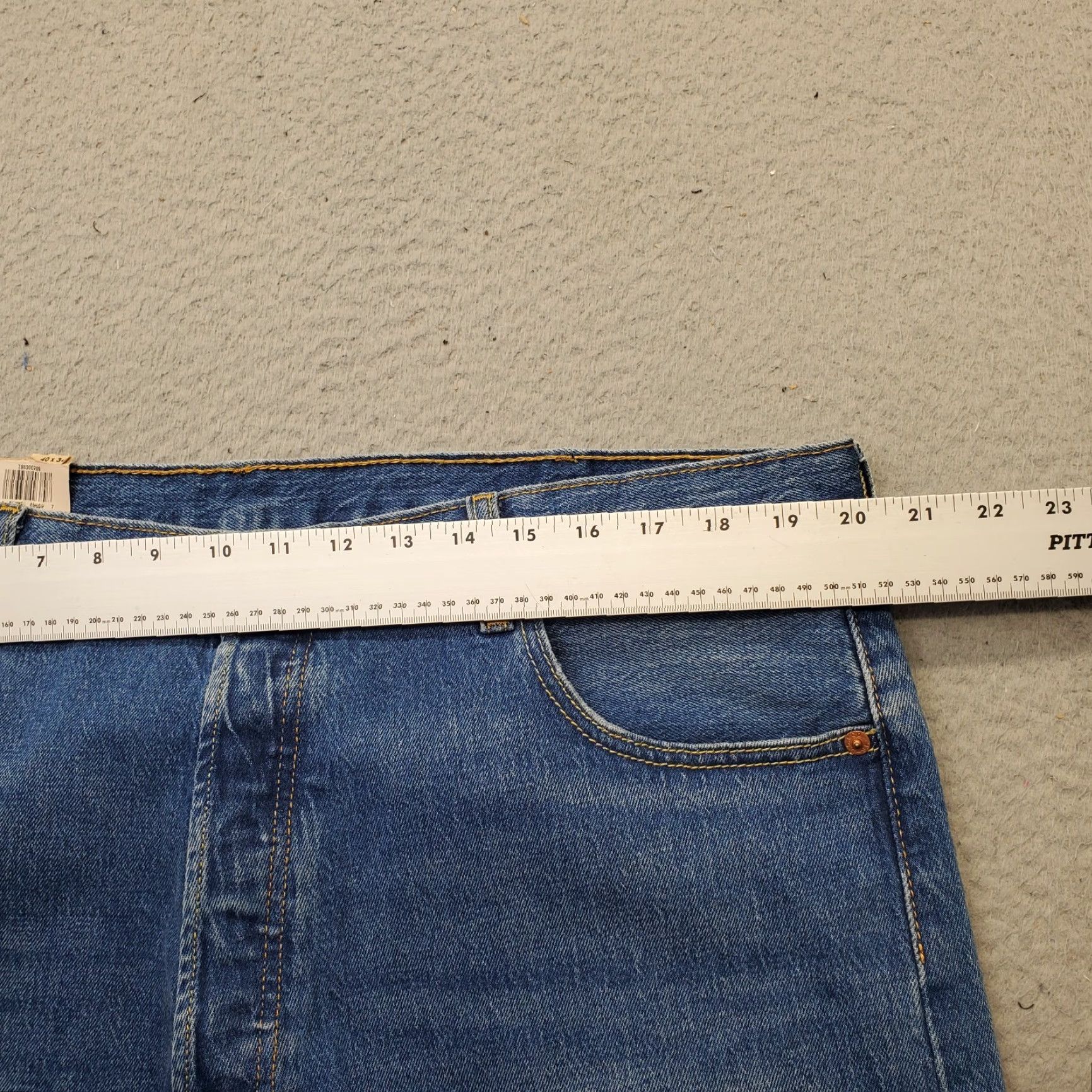 Levi's Levi's 501 Jeans Mens 40x34 Blue Distressed Stretch '93 Straight Button Fly Mens Size 40 Blue 501 Series Vintage: N/A Size US 40 / EU 56 - 6 Thumbnail