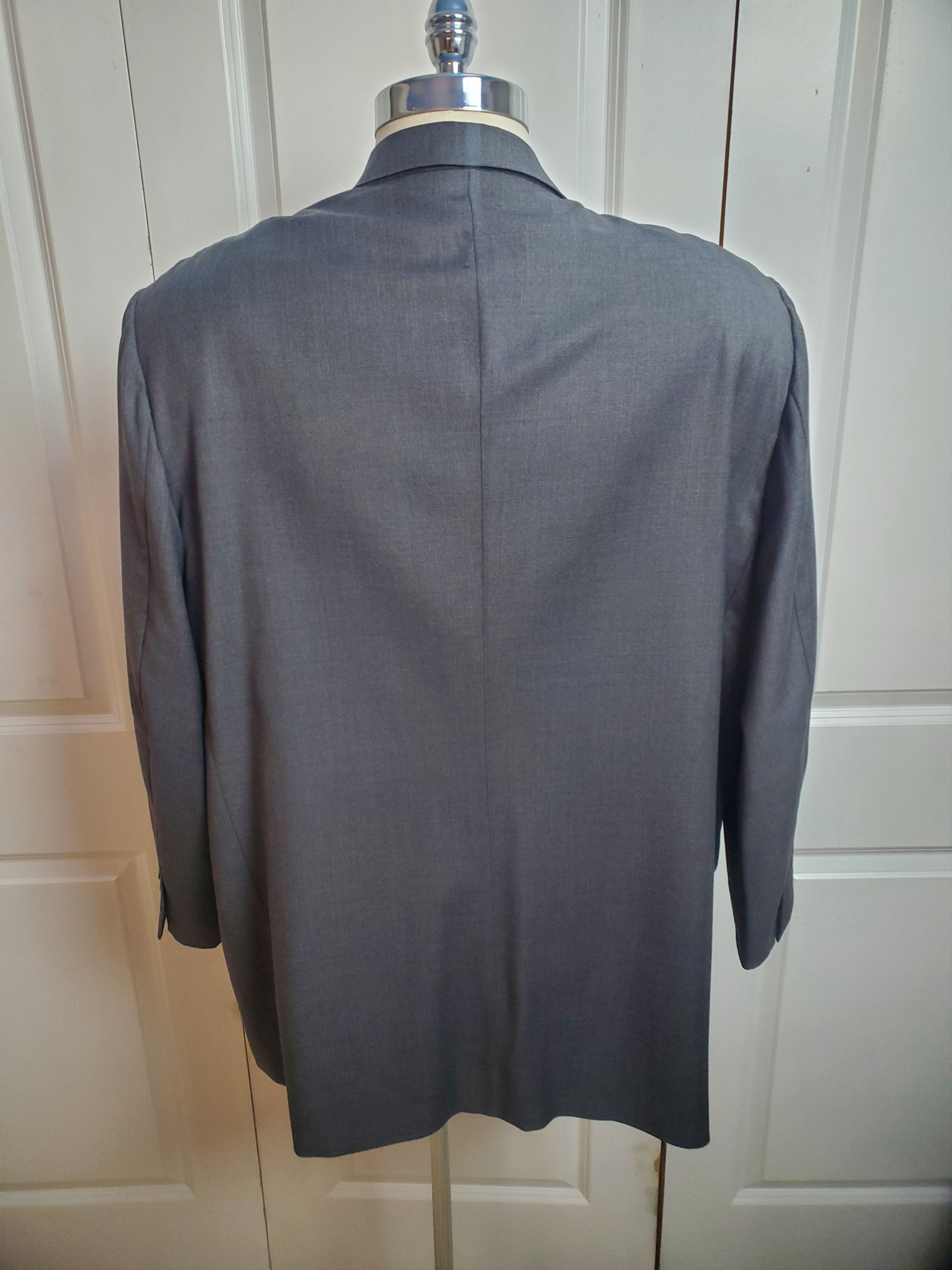 Other Dormeuil Amadeus 50R - 52R Grey Super 100s Wool Mens Suit Size 50R - 6 Thumbnail