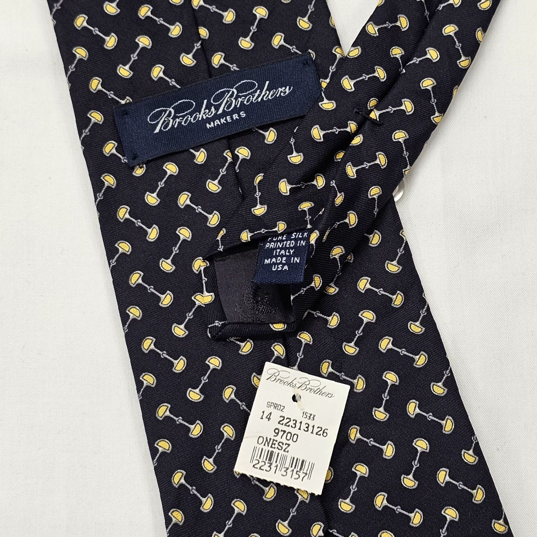 Brooks Brothers VINTAGE Brooks Brothers Necktie Silk Tie Black Equestrian Pattern 57" x 3.75" Designer USA Mens Size ONE SIZE - 5 Thumbnail