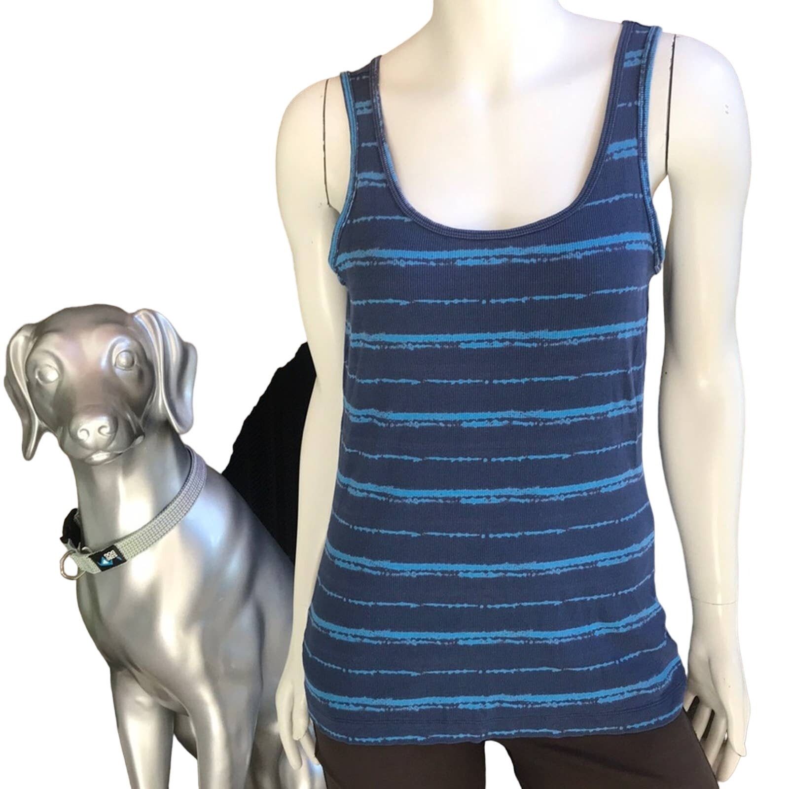 Eddie Bauer Eddie Bauer Blue Striped Cotton Tank Women's Size Medium Size M / US 6-8 / IT 42-44 - 1 Thumbnail