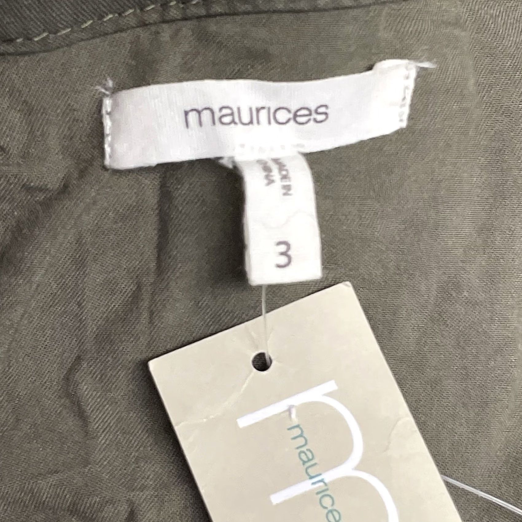 Vintage Maurices Women Green Camo Cinched Snap Front Sleeveless Drape Vest Plus Size 3X 3XL Size XXL / US 16-18 / IT 52-54 - 4 Thumbnail