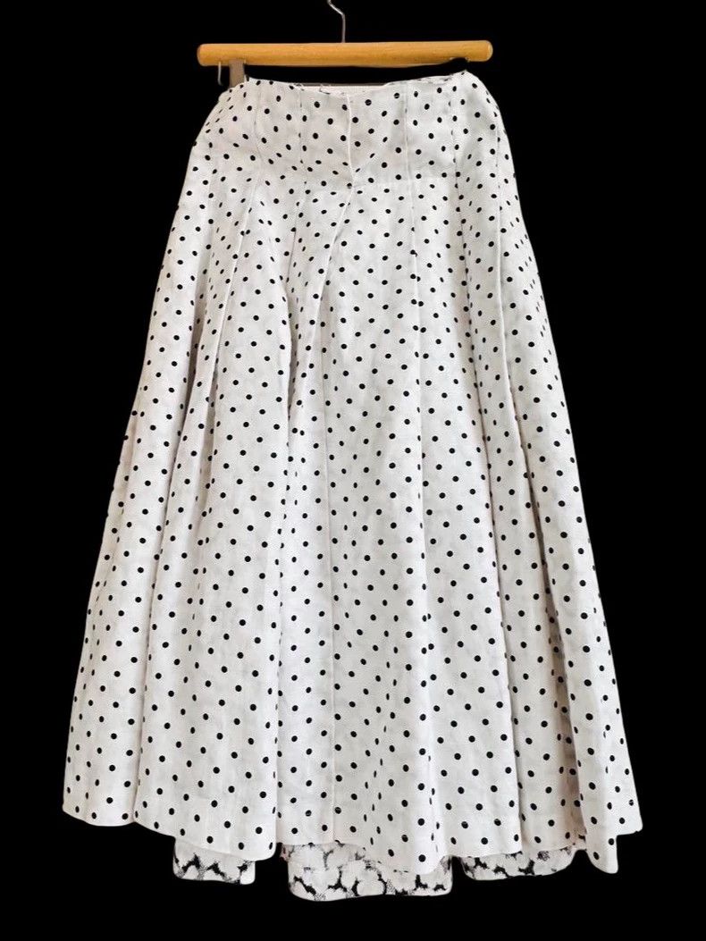 Comme des Garcons COMME des GARCONS Polka Dot Pleated Skirt- DMC Size US 31 - 1 Thumbnail