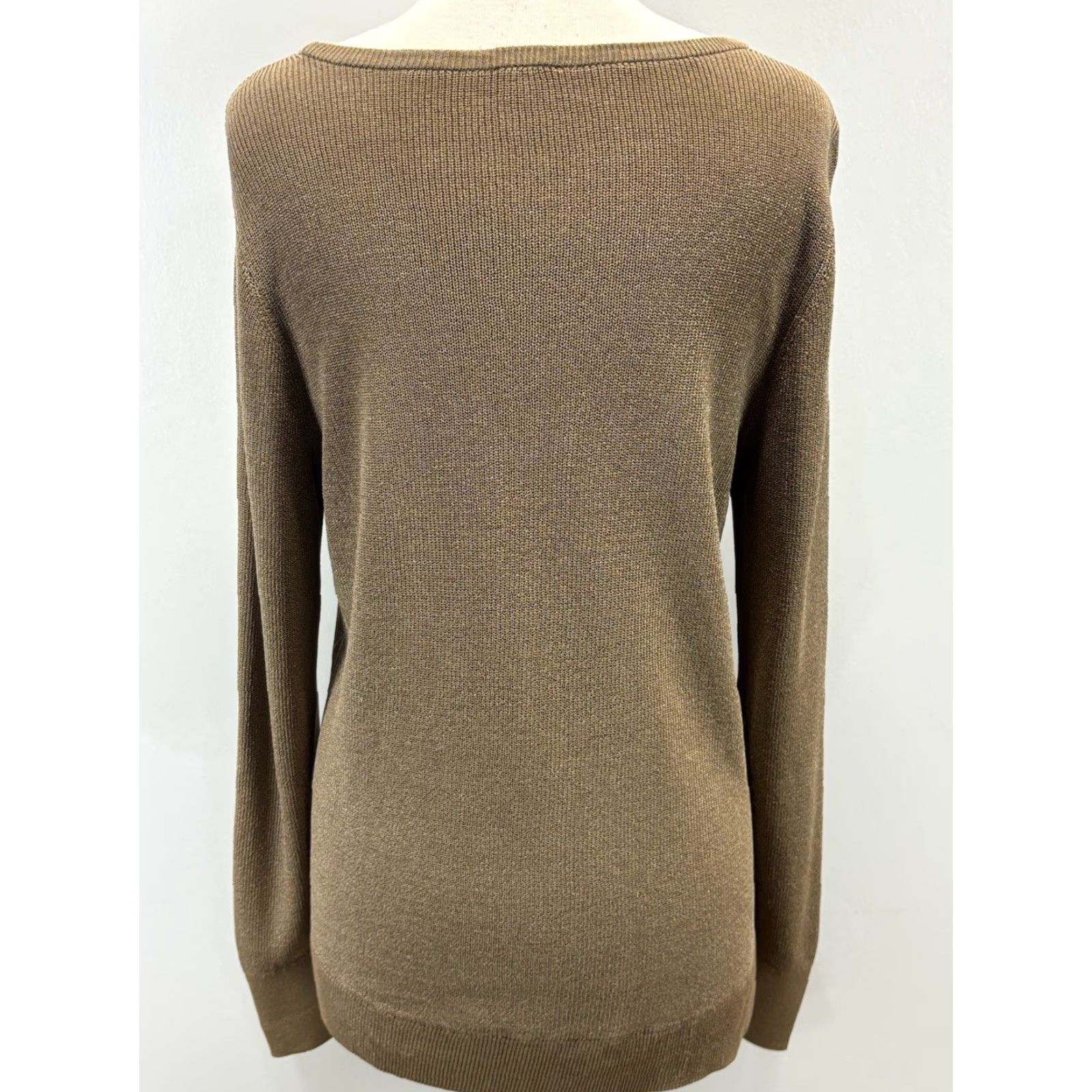 Vintage Chicos Side Twist Sweater Sz 2 US Large Women’s Brown Tunic Classic Size L / US 10 / IT 46 - 3 Thumbnail