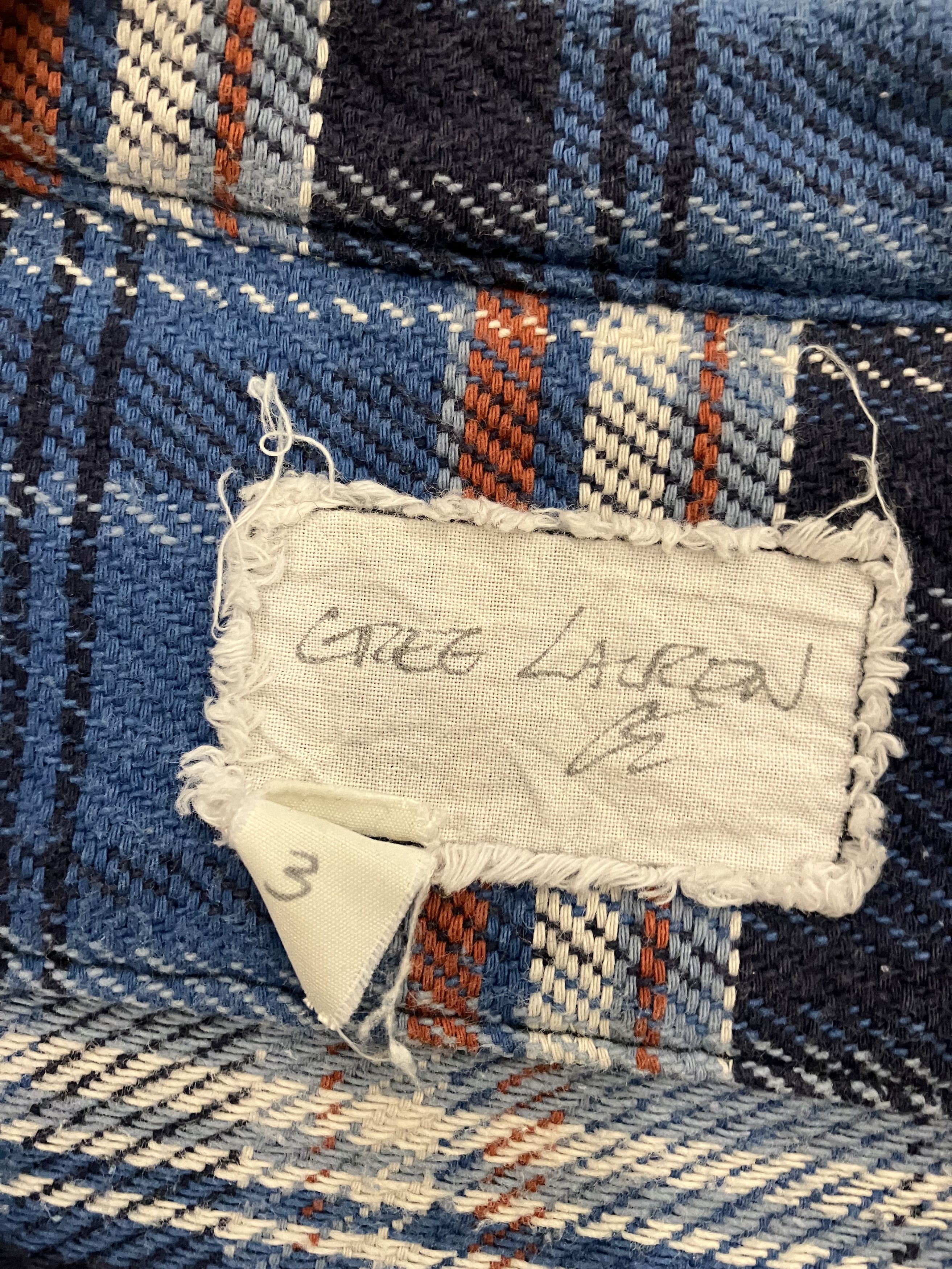 Greg Lauren $1250 Greg Lauren Blue 50/50 Plaid/Denim Studio Shirt Size US L / EU 52-54 / 3 - 8 Thumbnail