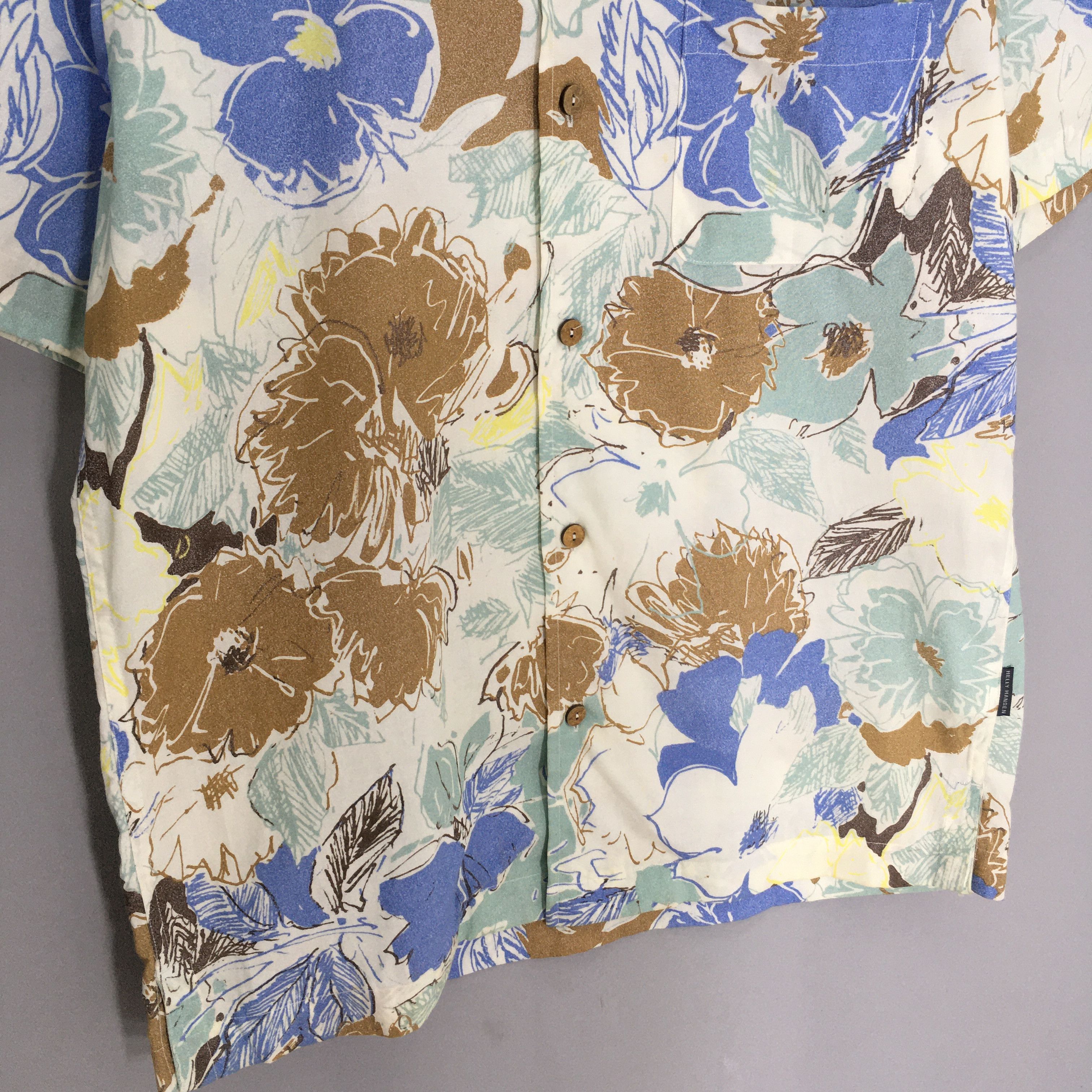 Helly Hansen Vintage 90s Helly Hansen Hawaiian Aloha Floral Shirt Medium Size US M / EU 48-50 / 2 - 4 Thumbnail