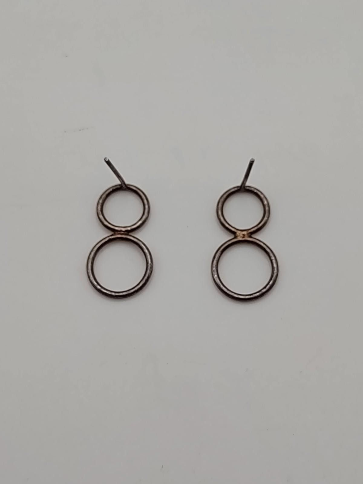 The Unbranded Brand Minimalist Double Circle Stud Earrings Sterling silver Size ONE SIZE - 4 Thumbnail
