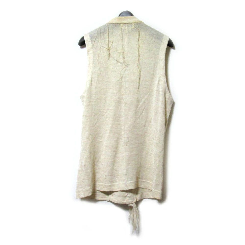 Yohji Yamamoto Yohji Yamamoto Pour Homme Fringe Linen Knit Vest Size US XL / EU 56 / 4 - 2 Thumbnail