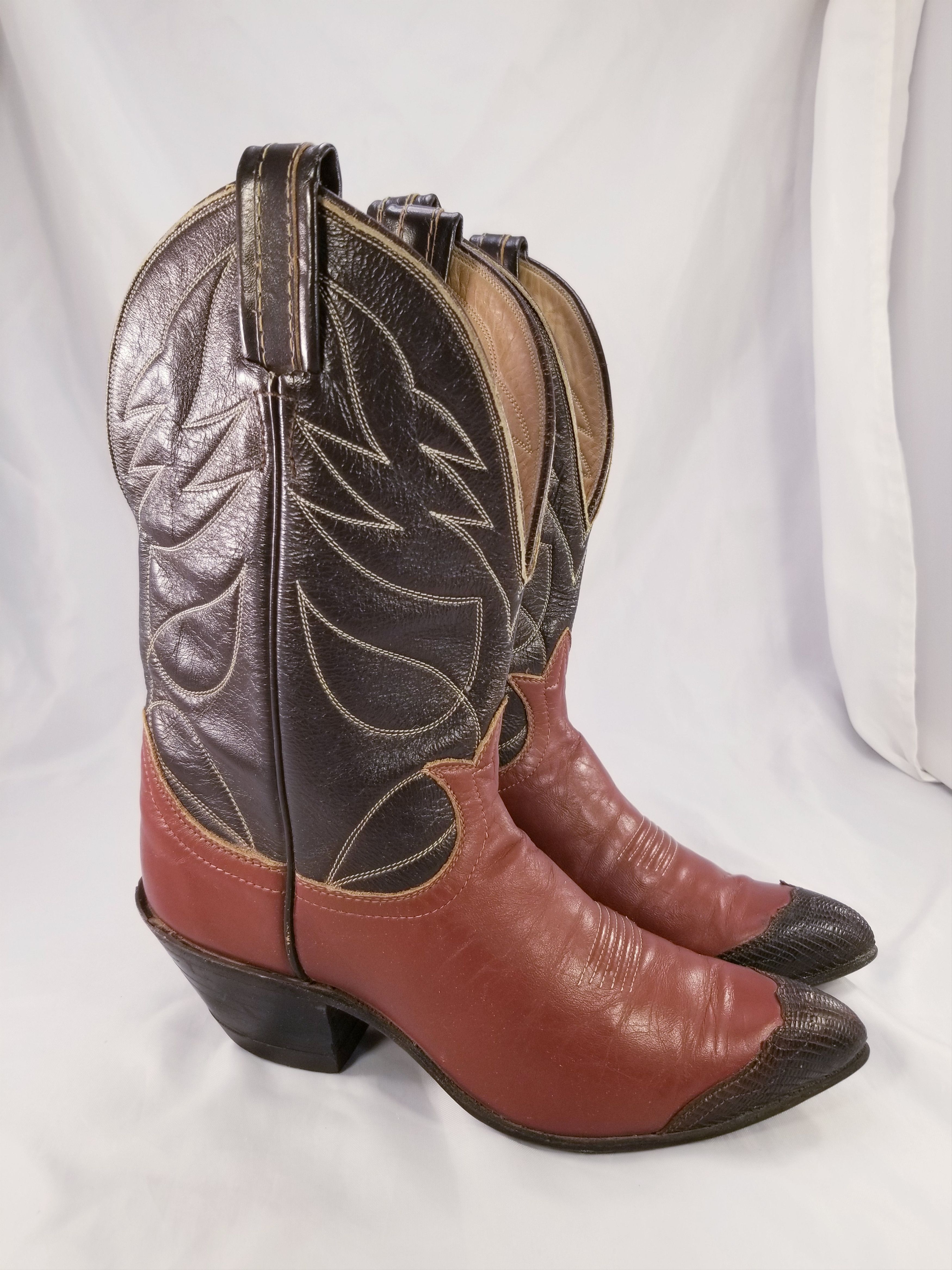 Tony Lama VINTAGE LIZARD WESTERN COWGIRL Size US 5.5 / IT 35.5 - 2 Thumbnail