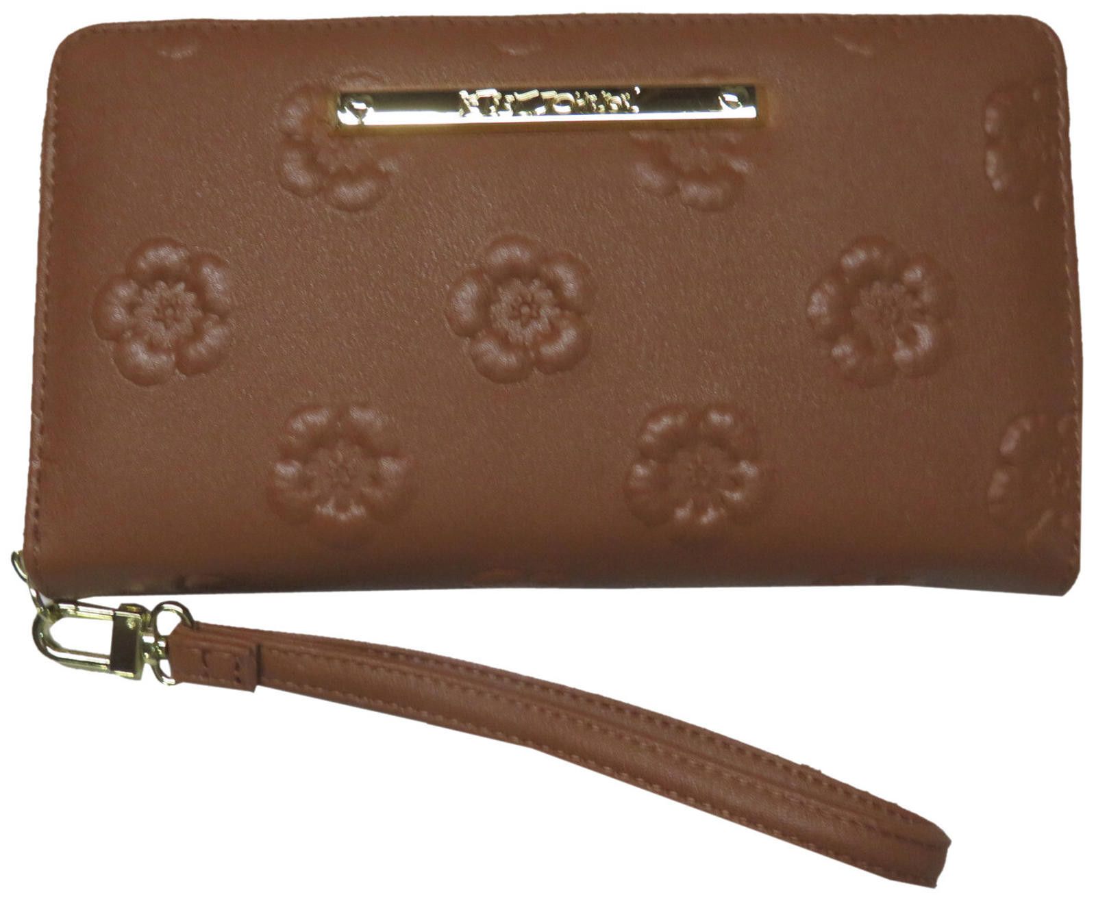 Designer Betsey Johnson Zip Around Wallet Cognac Size ONE SIZE - 1 Thumbnail