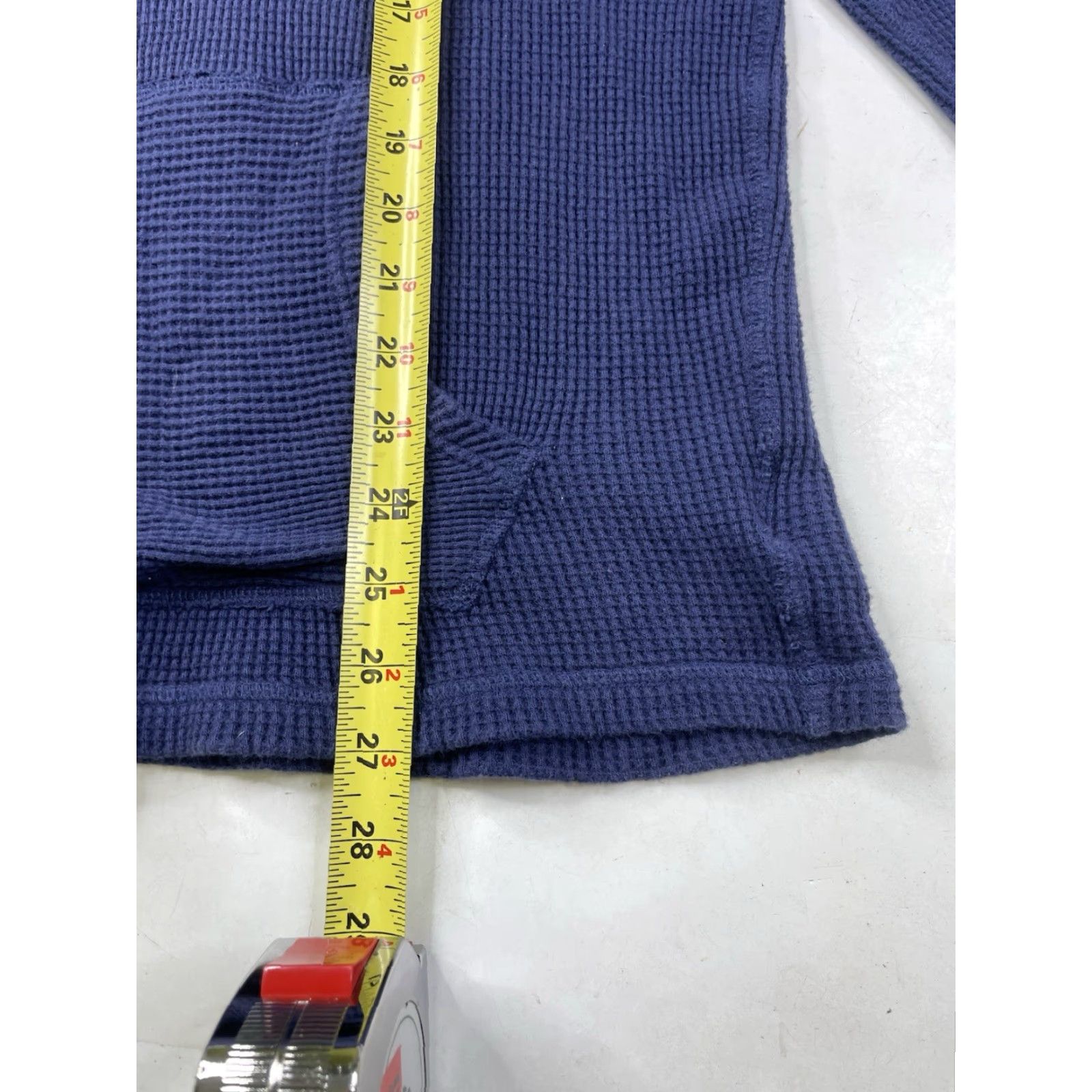 Polo Ralph Lauren Polo Ralph Lauren Mens Large Blue Thermal Pullover Hoodie Sweatshirt Knit Logo Pullover Classic Cotton Waffle Knit Spring Size US L / EU 52-54 / 3 - 5 Thumbnail