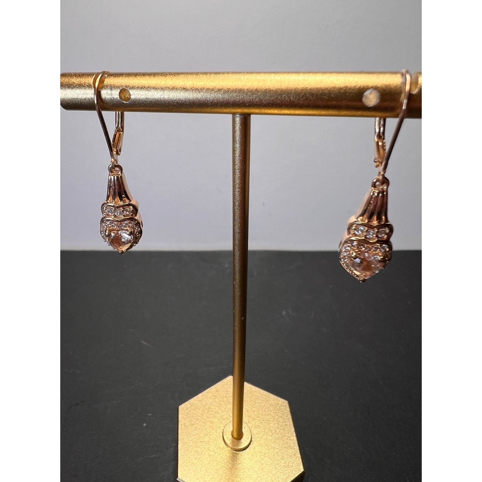 Other Morganite and Zircon rose gold over sterling silver earrings Size ONE SIZE - 10 Thumbnail