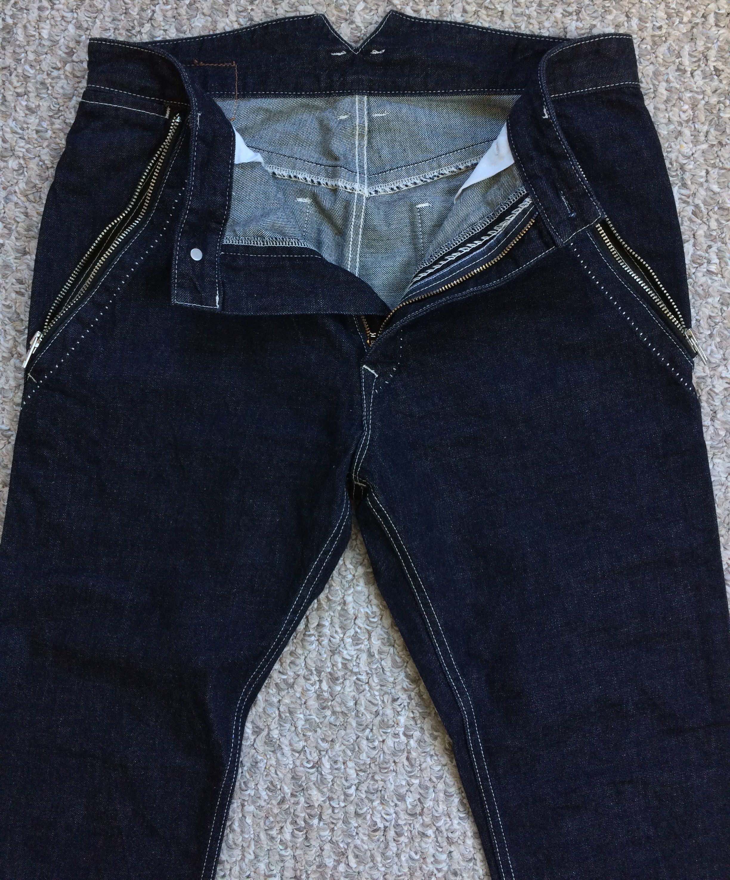 Japanese Brand RNA Zip Pockets Denim Jeans Size US 32 / EU 48 - 2 Thumbnail