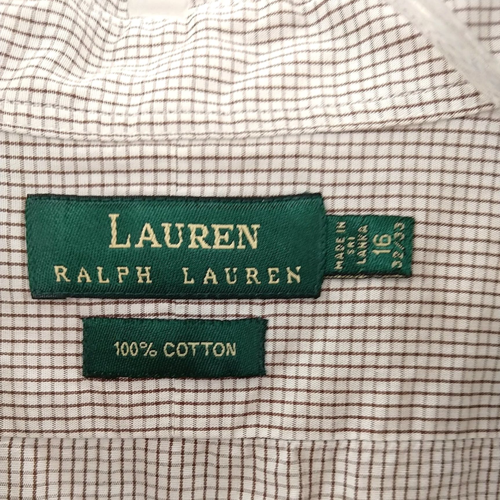 Ralph Lauren Lauren Ralph Lauren Plaid Button-Up Shirt XL 16 Beige Men Long Sleeve Button-Up Shirt Size 42R - 7 Thumbnail