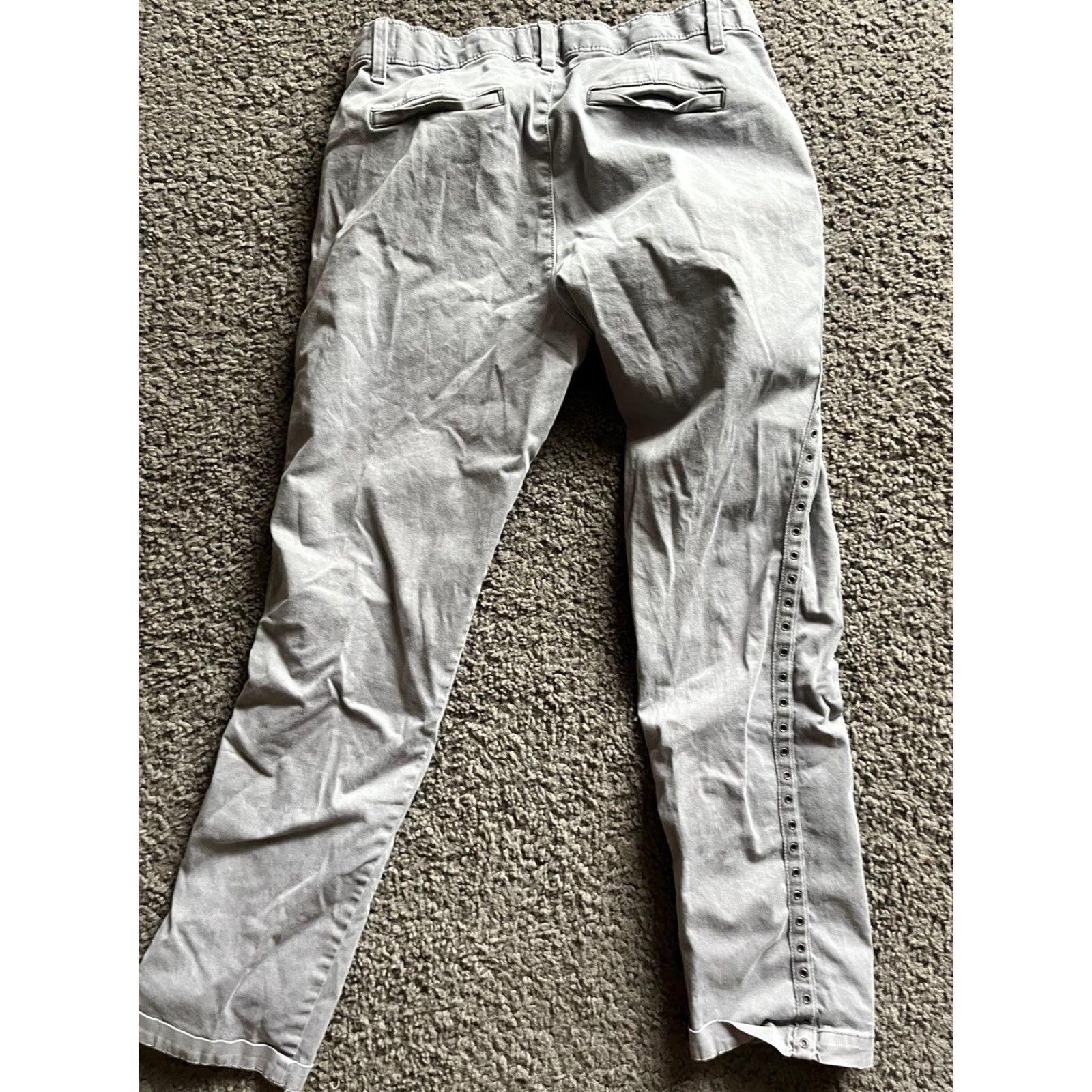 Gap Gap Women Khakis Chinos Girlfriend Stretch Pants Gray 2 Bootcut Button Zip PANTS Regular Size 2 Womens Size 26" / US 2 / IT 38 - 3 Thumbnail