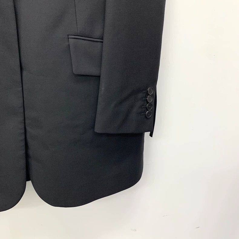 Givenchy Givenchy Black V-neck Wool Long Sleeve Blazer Size US XS / EU 42 / 0 - 4 Thumbnail