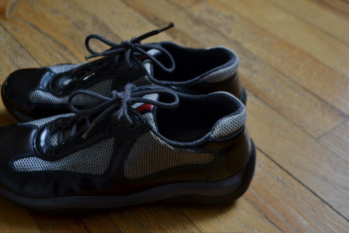 Prada 2000s Patent Leather America’s Cup Sneakers Size US 7 / IT 37 - 6 Thumbnail