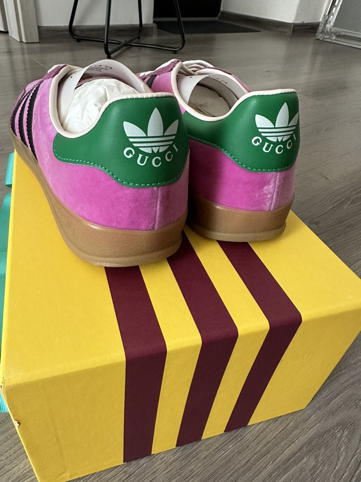 adidas gazelle silver green womens Gucci X Adidas Purple Velvet Gazelle Sneakers, Size 38 w/ Box – OLIVER'S main image 0