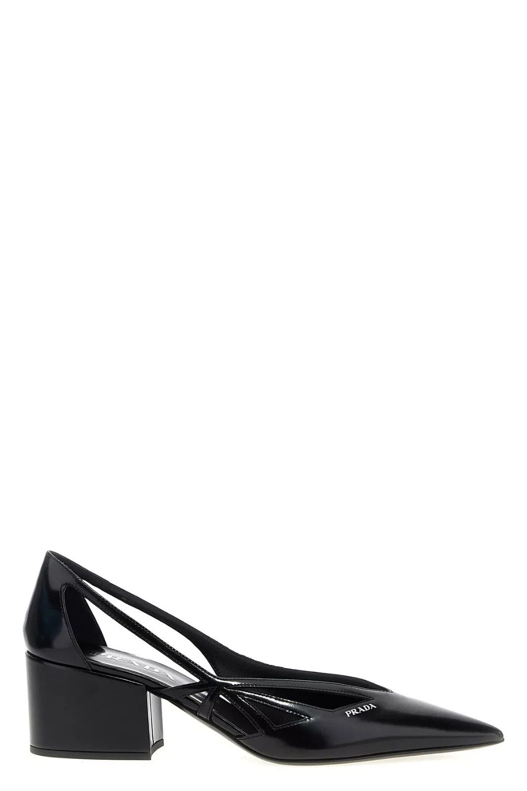 Prada PRADA Cut-Out Black Leather Pumps New And Authentic Size US 5.5 / IT 35.5 - 1 Thumbnail