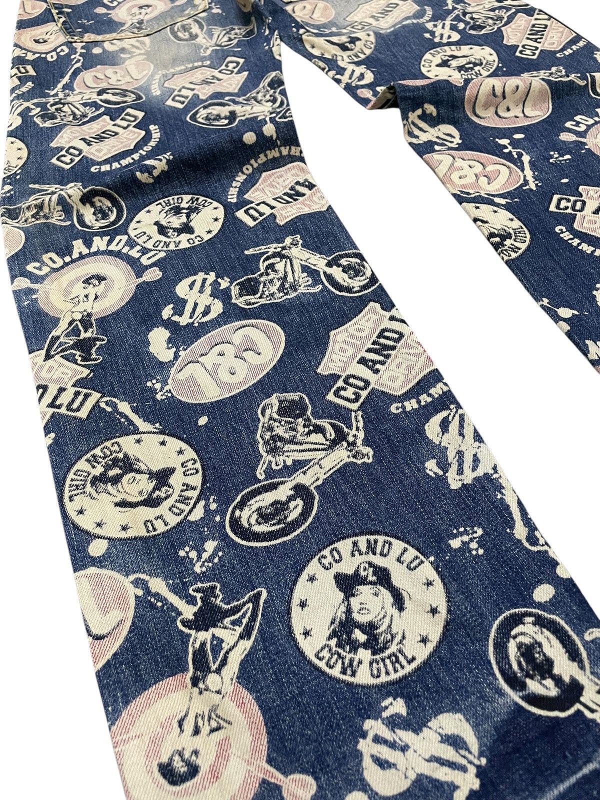 Hysteric Glamour Hysteric Glamour Style Co&Lu Japan All Over Print Jeans Size US 30 / EU 46 - 15 Thumbnail