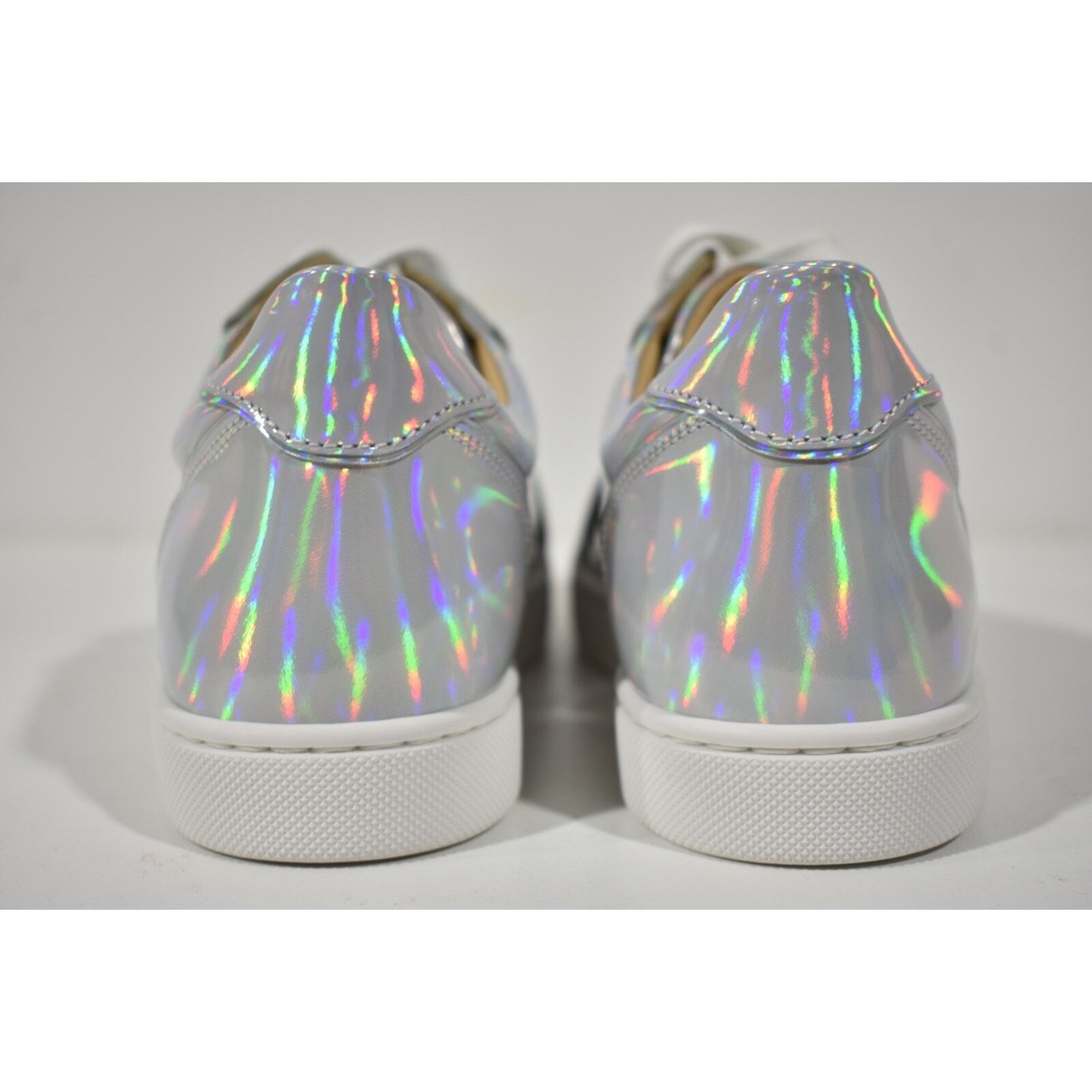Christian Louboutin Vieira Flat Bianco White Patent Psychic Low Top Sneaker 37 Size US 7 / IT 37 - 8 Thumbnail