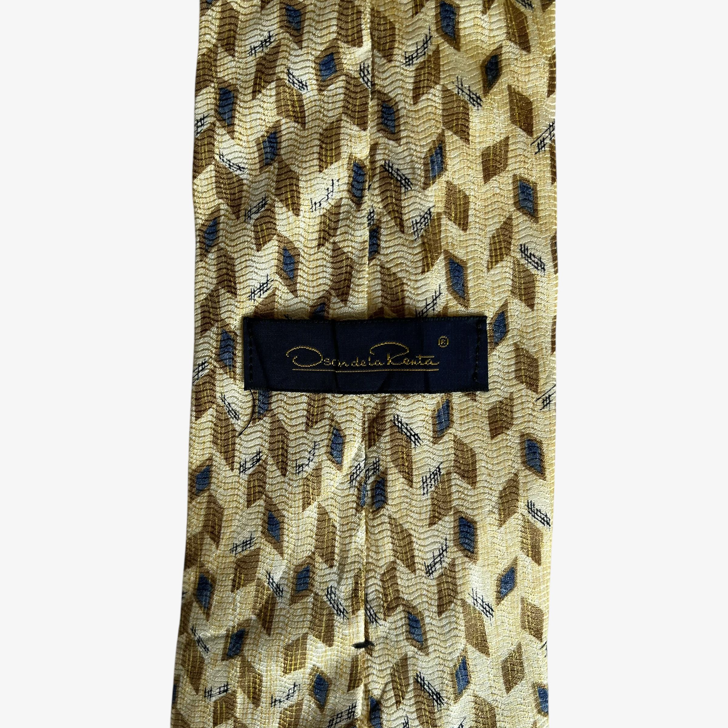 Oscar De La Renta Vintage 90s Oscar De La Renta Abstract Geometric Silk Tie Size ONE SIZE - 2 Thumbnail