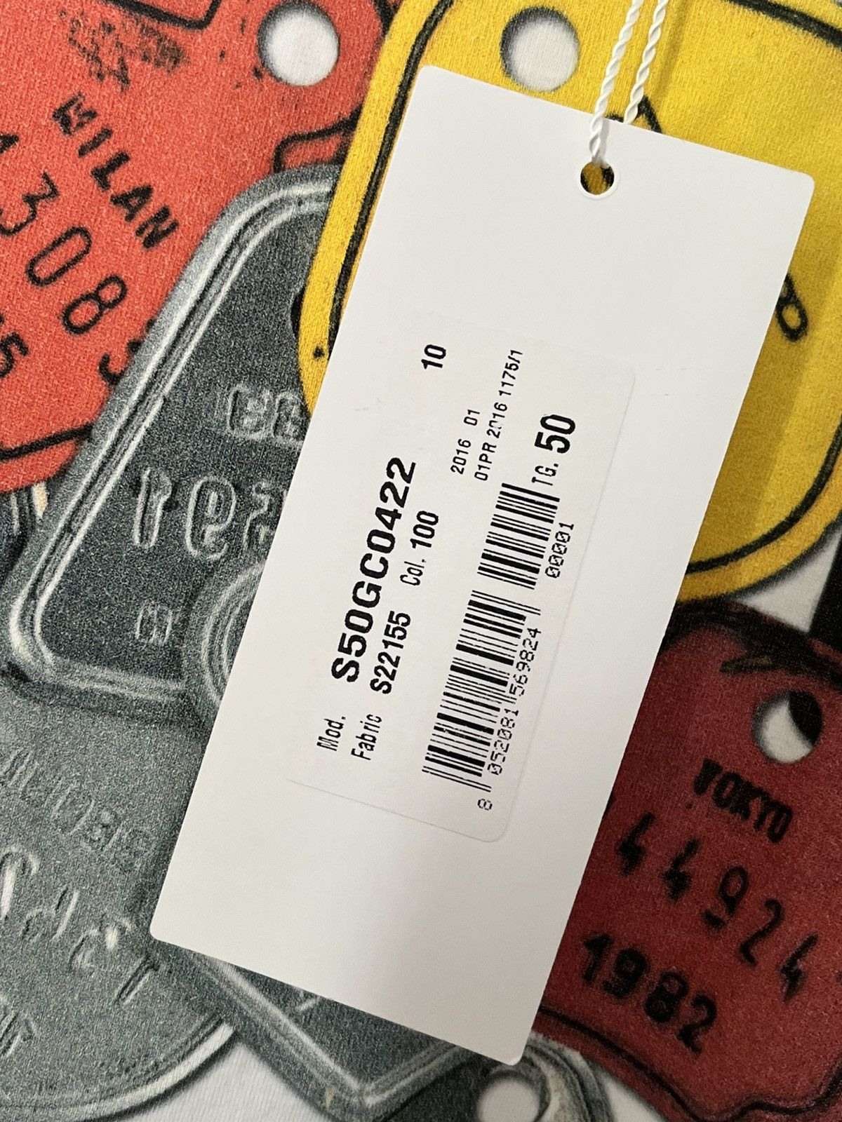 Maison Margiela Maison Margiela Luggage Tag T Shirt White Size 50 NWT Size US L / EU 52-54 / 3 - 6 Thumbnail