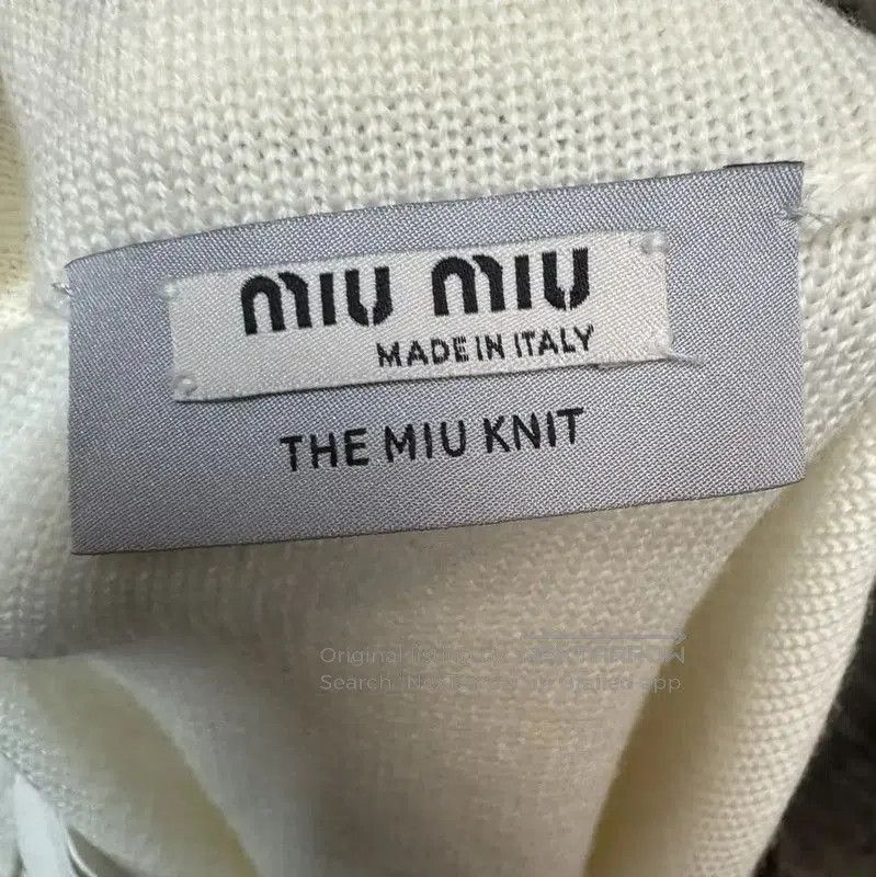 Miu Miu Miu Miu White Wool Skirt with Logo . Size 26" / US 2 / IT 38 - 3 Thumbnail