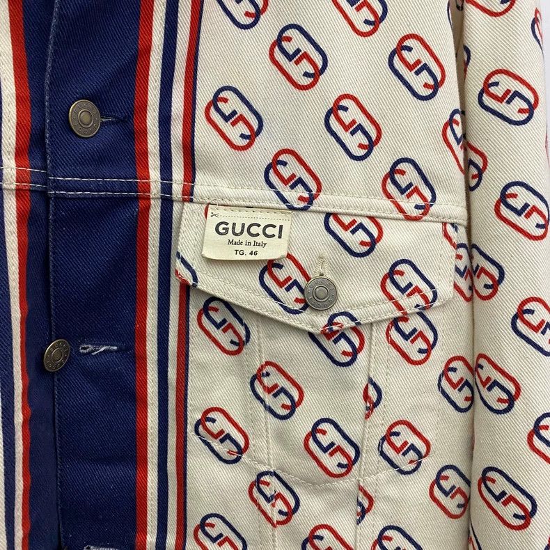Gucci Twill full-print denim jacket 2502-Nextarrow