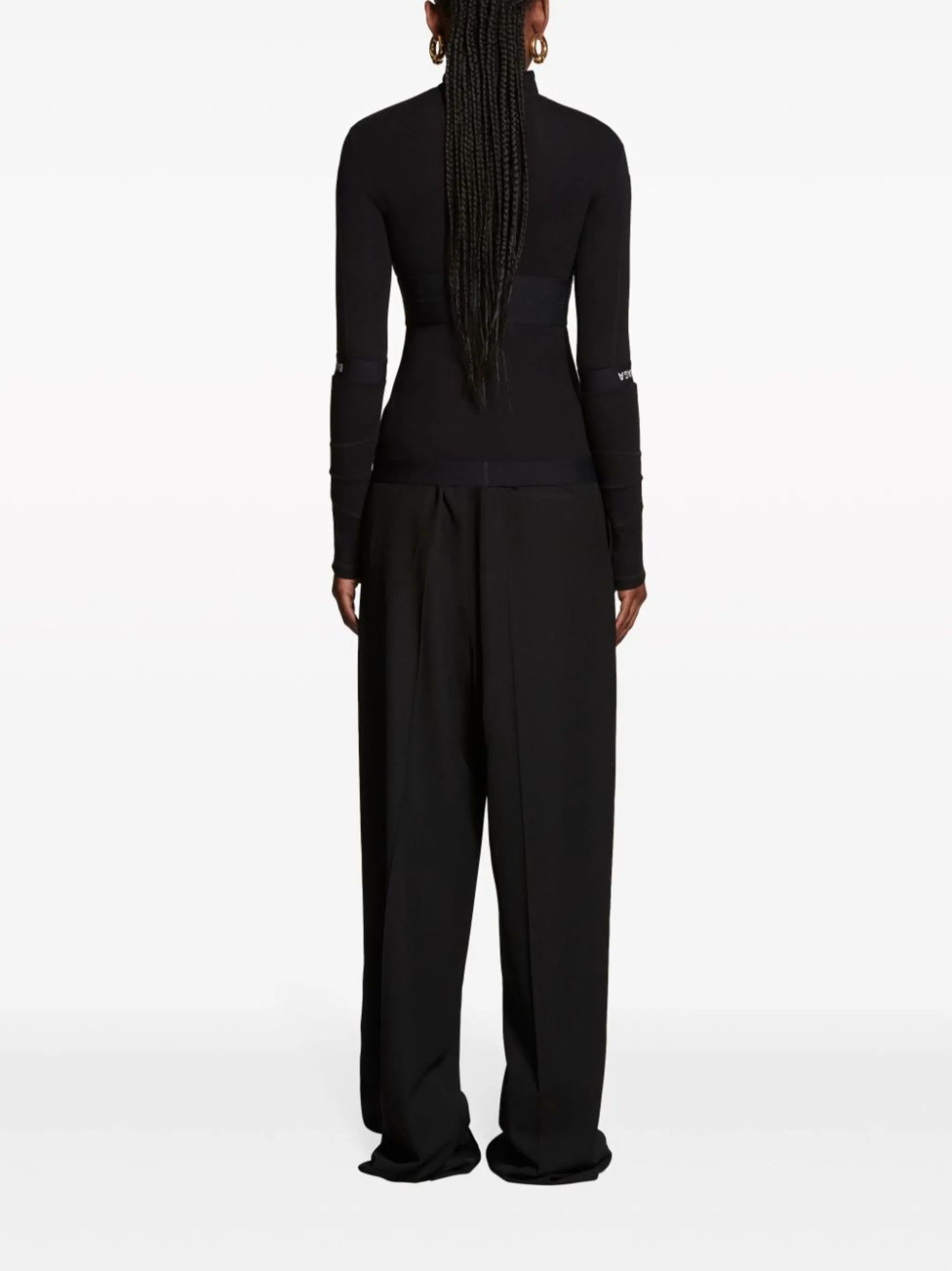 Balenciaga o1mt1gz1024 Patched Briefs Top Turtleneck Sweater in Black Size XL / US 12-14 / IT 48-50 - 4 Thumbnail