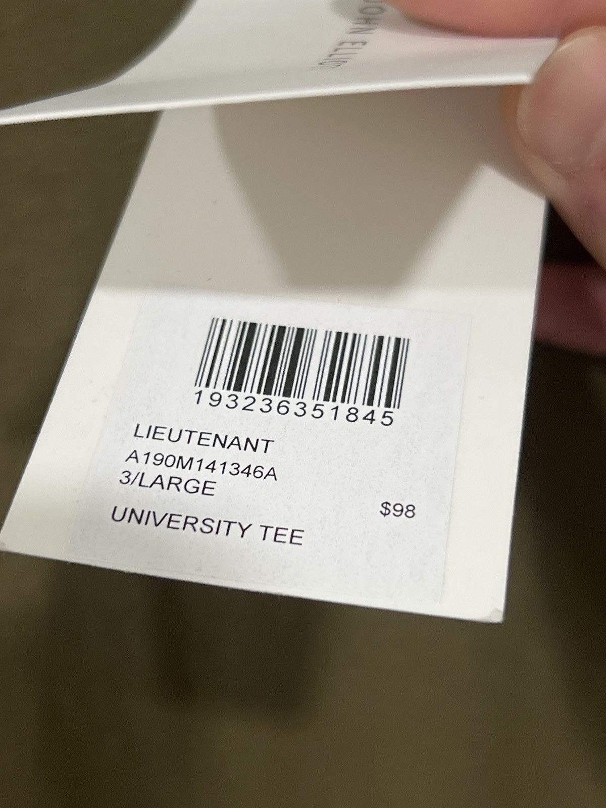 John Elliott John Elliott University Tee Size US L / EU 52-54 / 3 - 6 Thumbnail