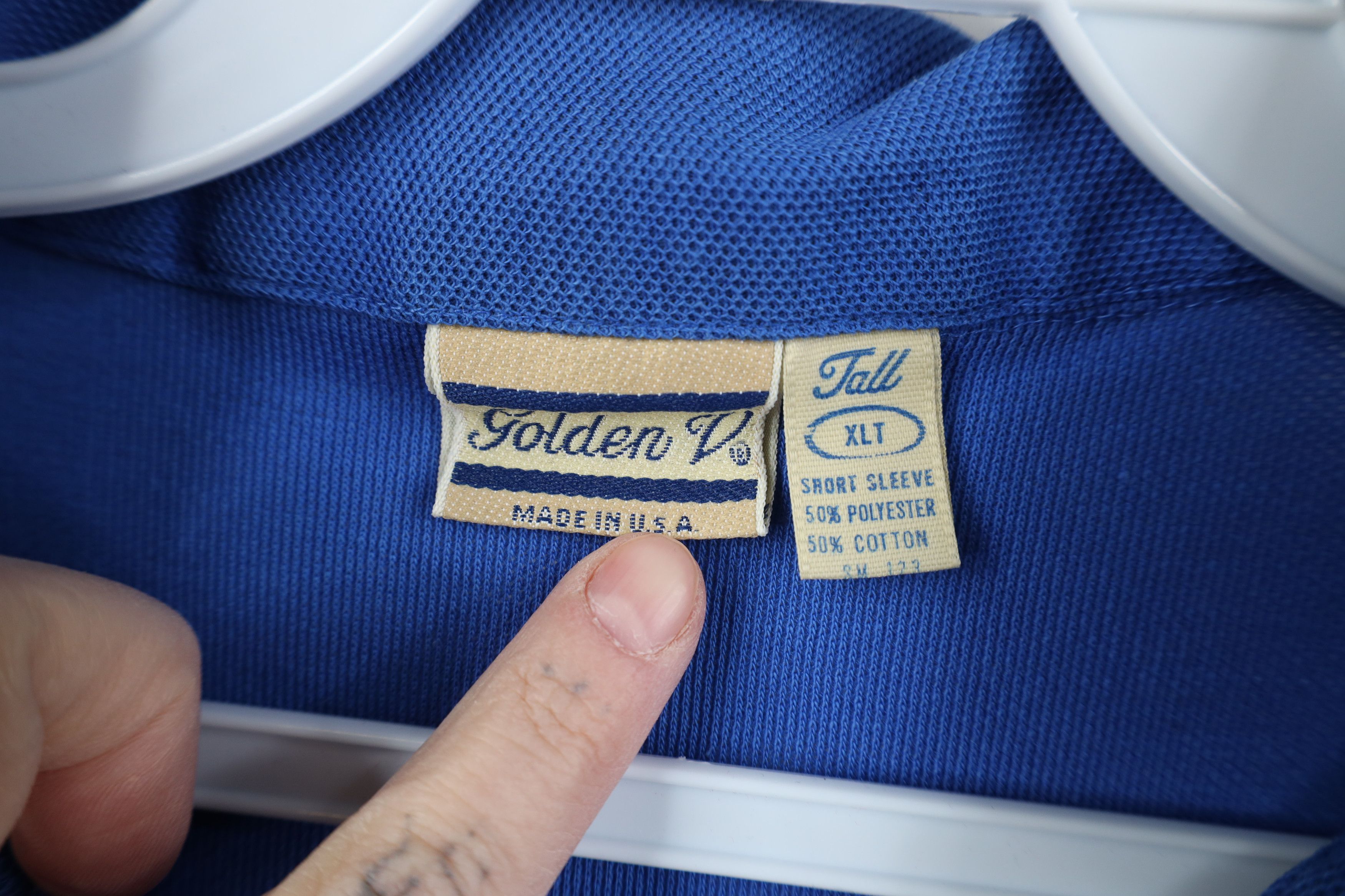 Vintage Vintage 90s Streetwear Collared Golf Polo Shirt Blue USA Size US XL / EU 56 / 4 - 6 Thumbnail