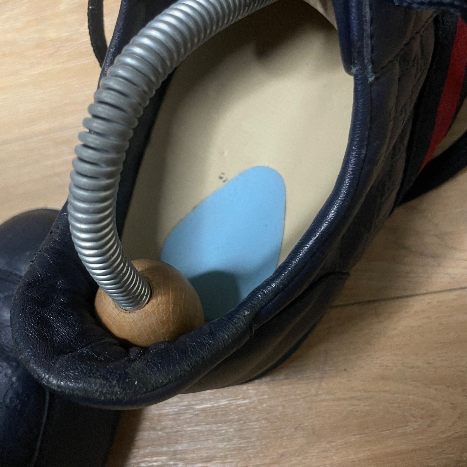 Gucci GUCCI Sneakers Guccissima blue navy Leather low Top Monogram Size US 9 / EU 42 - 13 Thumbnail