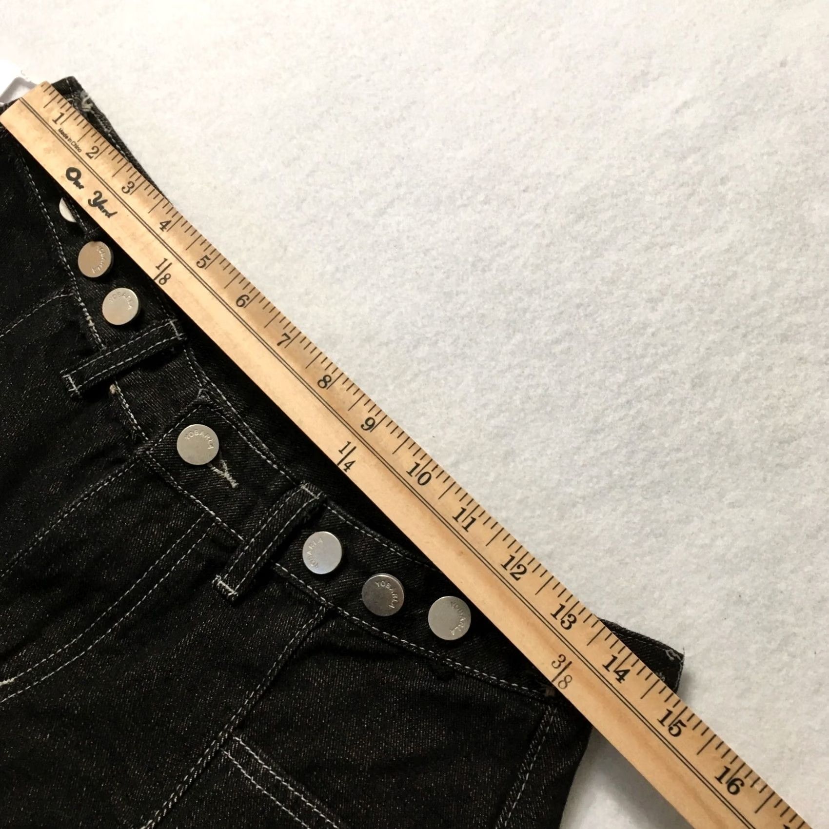 Denime YOBARLA 8993 MEDIUM Womens Denim Shorts DARK WASH - Vintage & Non-New Size 27" / US 4 / IT 40 - 2 Thumbnail