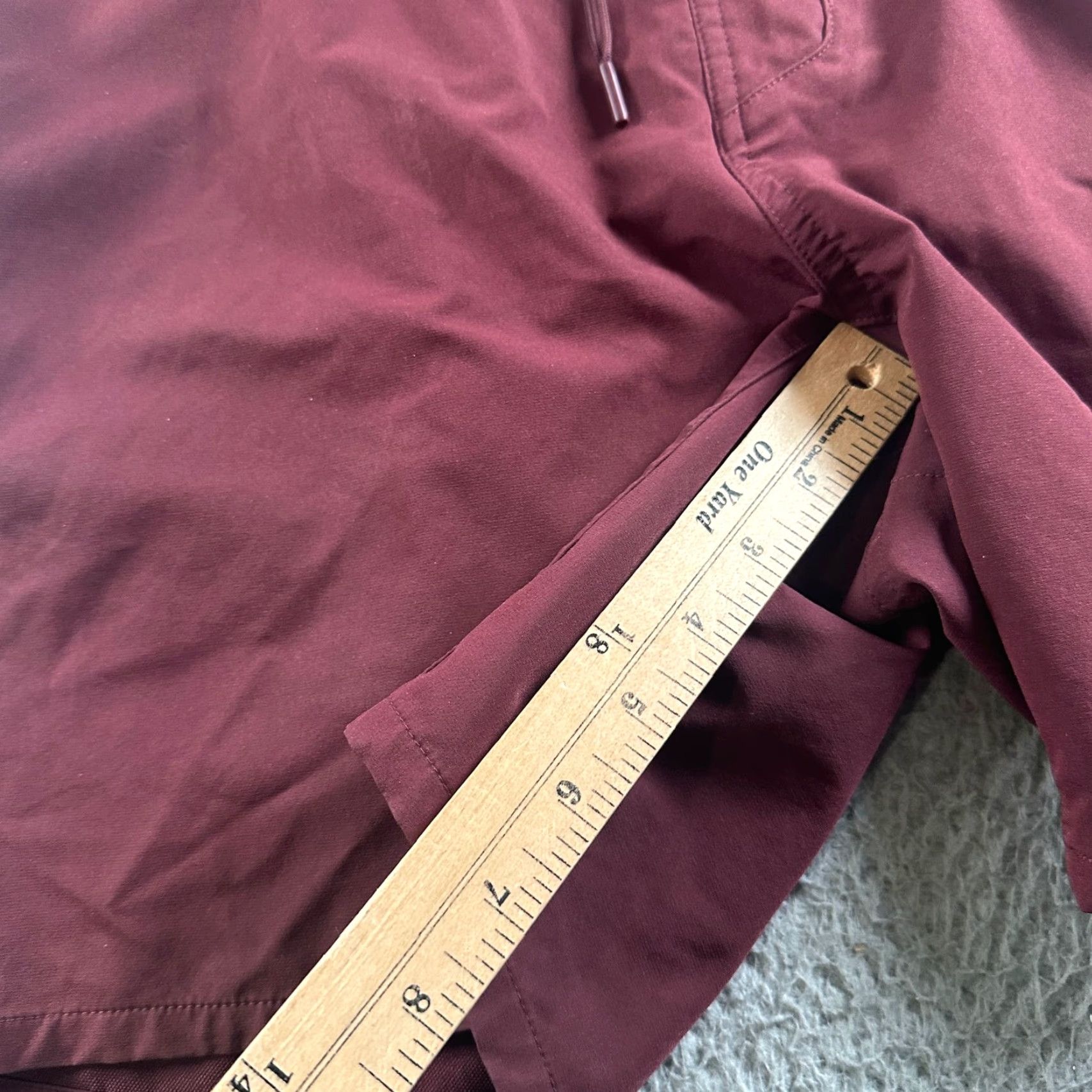 Ten Thousand Ten Thousand Foundation Shorts Mens L Burgundy Drawstring Athletic 7" Size US 33 - 6 Thumbnail